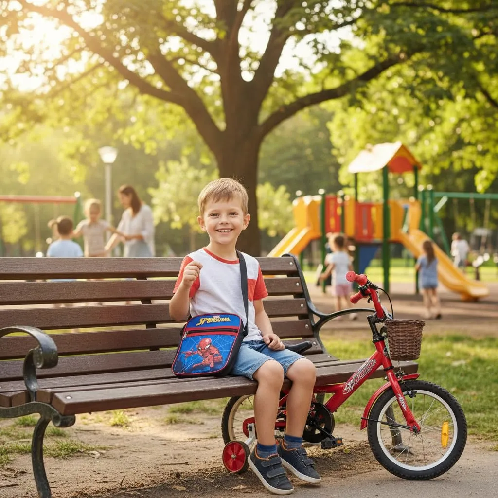 ILS I LOVE SHOPPING Borsello Marsupio a Tracolla per Bambino Spiderman - immagine 3