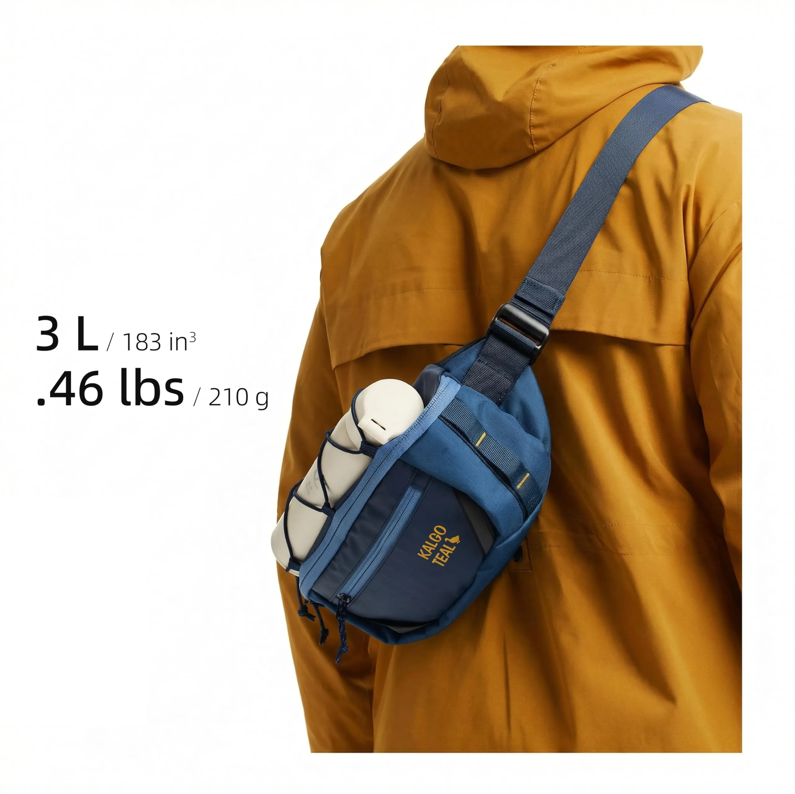 KalgoTeal Marsupio Multiuso 3L Idrorepellente (Abisso Blu) - immagine 2