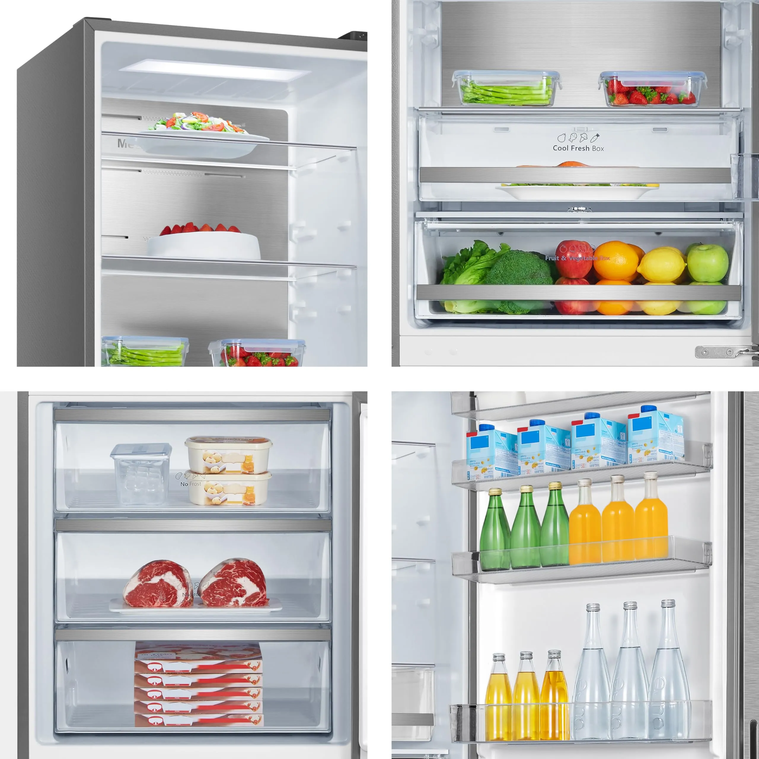 Hisense RB645N4BIE Frigorifero Combinato Total No Frost, 200x70,4 cm, Classe E, 495 Litri, Inox - immagine 10