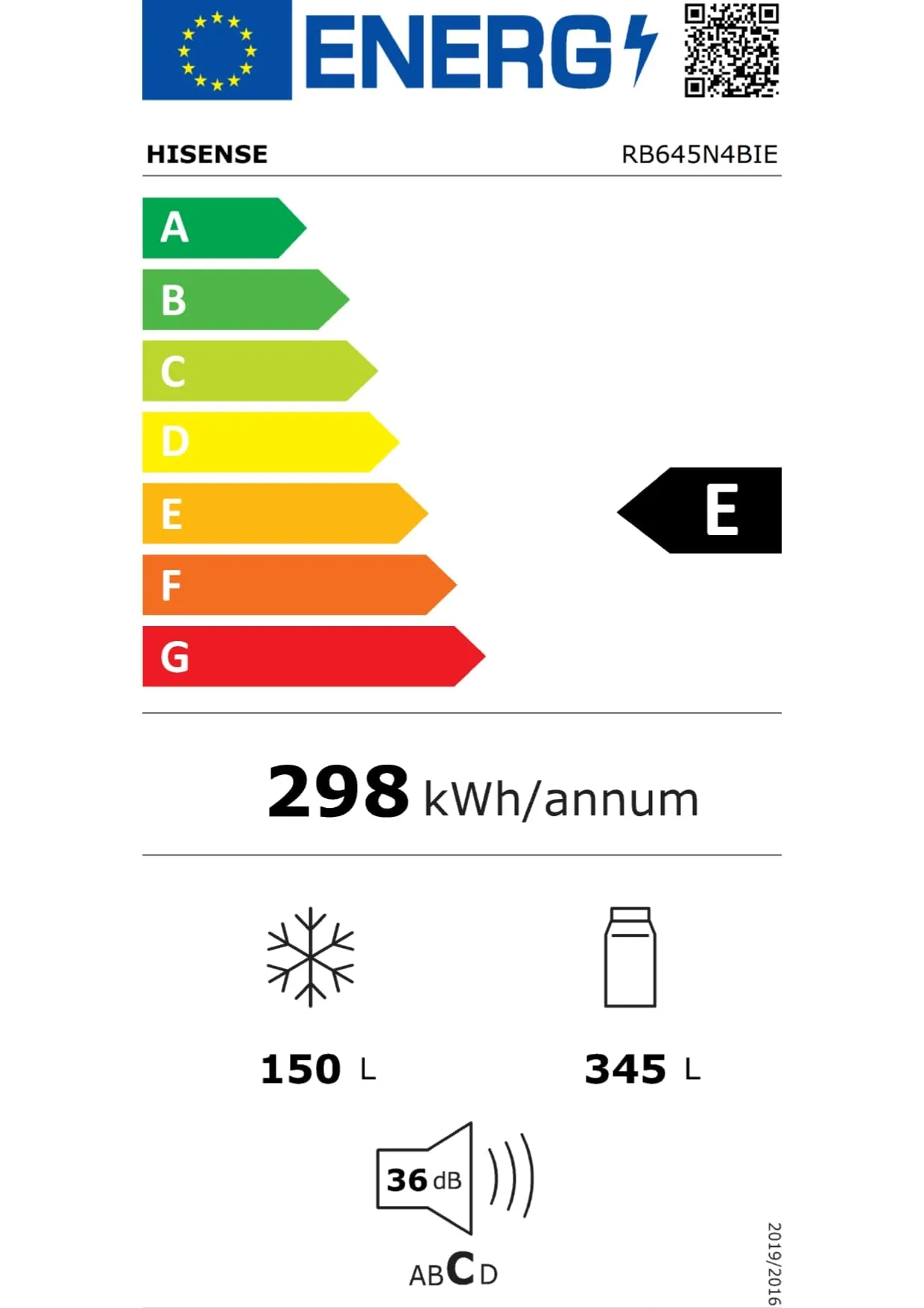 Hisense RB645N4BIE Frigorifero Combinato Total No Frost, 200x70,4 cm, Classe E, 495 Litri, Inox - immagine 11
