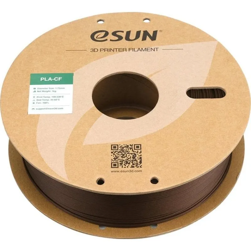 eSUN PLA-CF Filamento Fibra di Carbonio 1,75 mm, 1kg, Rosso - immagine 1
