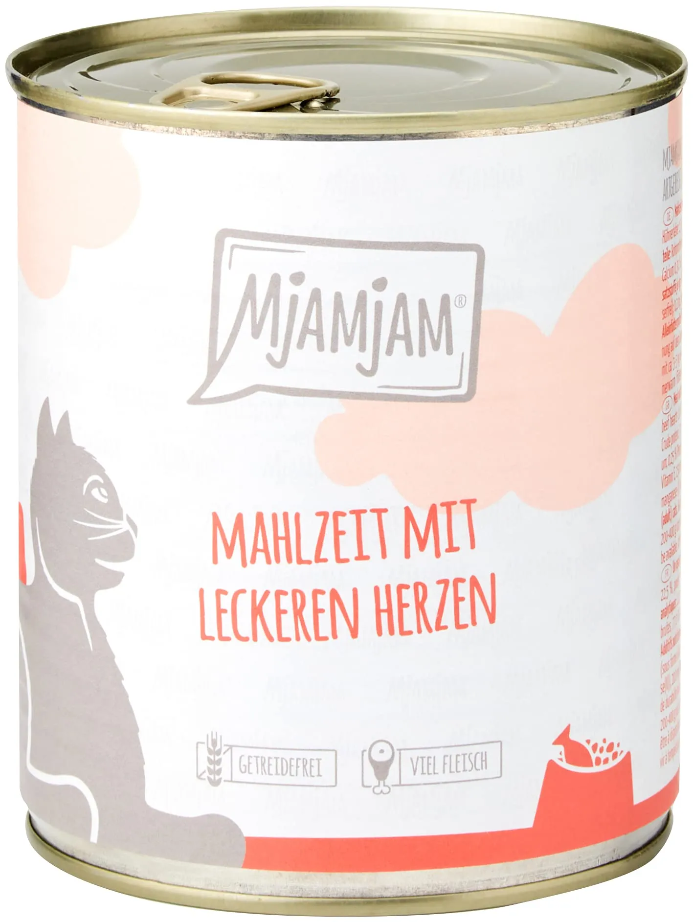 MjAMjAM Cibo Umido Premium per Gatti con Cuori, Senza Cereali, 6 x 800 g - immagine 4