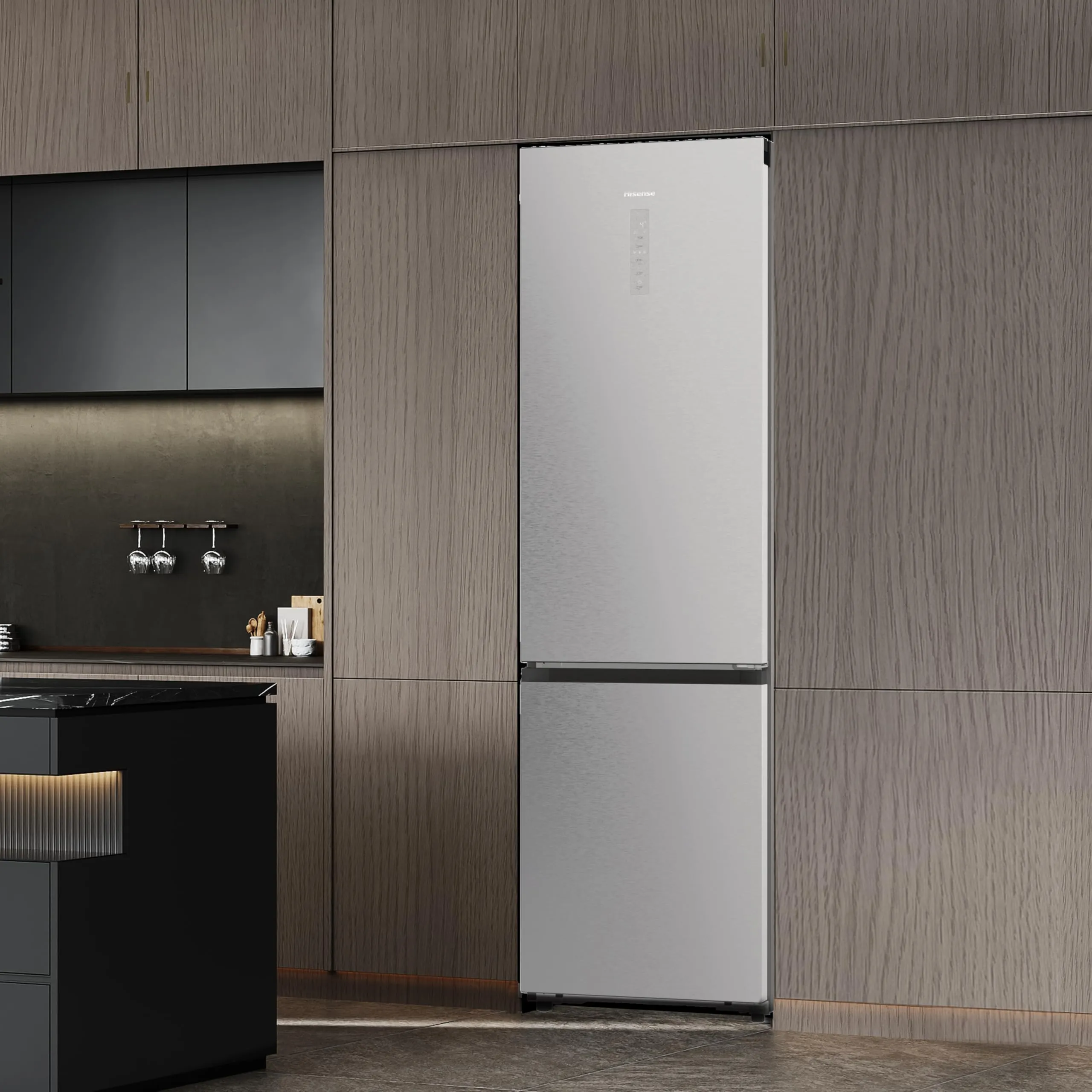 Hisense RB5P410SACC Frigorifero Combinato Total No Frost, Inox, 203x65.8cm, Classe C, 413L, WiFi, Metal Tech Cooling, Porta Reversibile - immagine 8