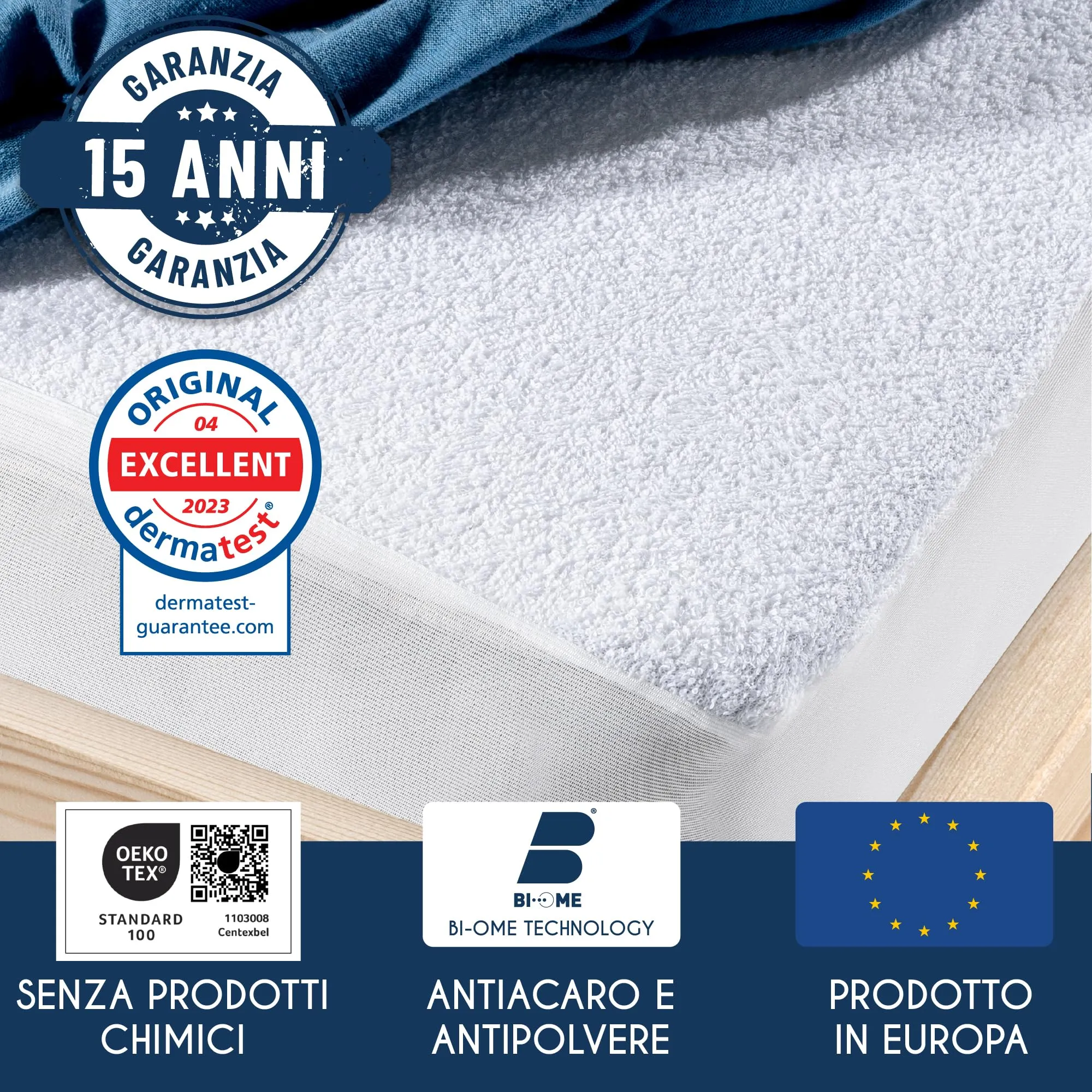 Dreamzie Coprimaterasso Matrimoniale Impermeabile 180x200cm, Set da 2 - immagine 3