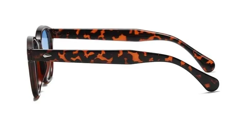 LHSDMOAT Occhiali da sole sportivi vintage anni '70 rotondi UV400 stile Depp TR5095K - immagine 4