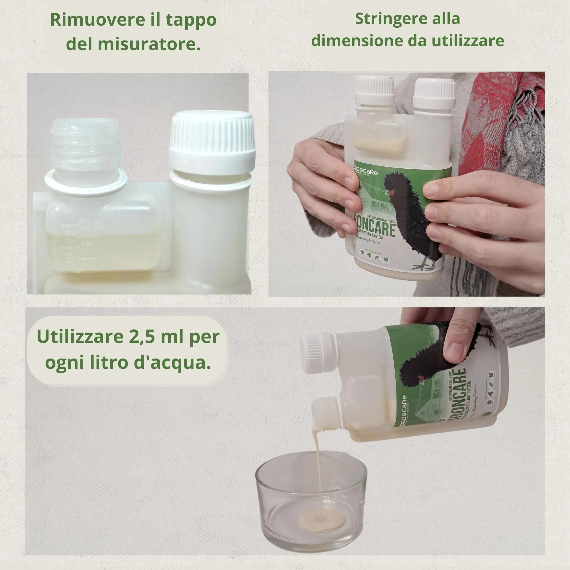 DADECARE Broncare Respiratorio con ADEC per Polli, Uccelli da Cortile ed Esotici, 250 ml - immagine 5
