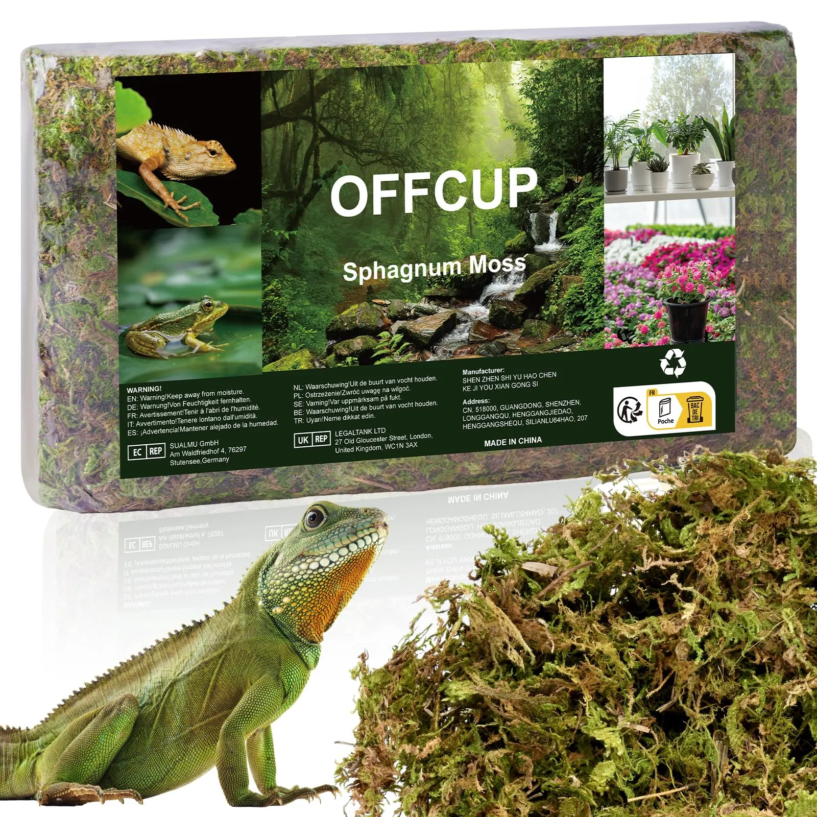 OFFCUP Sfagno per Piante e Rettili, Muschio Sphagnum 500g - immagine 1