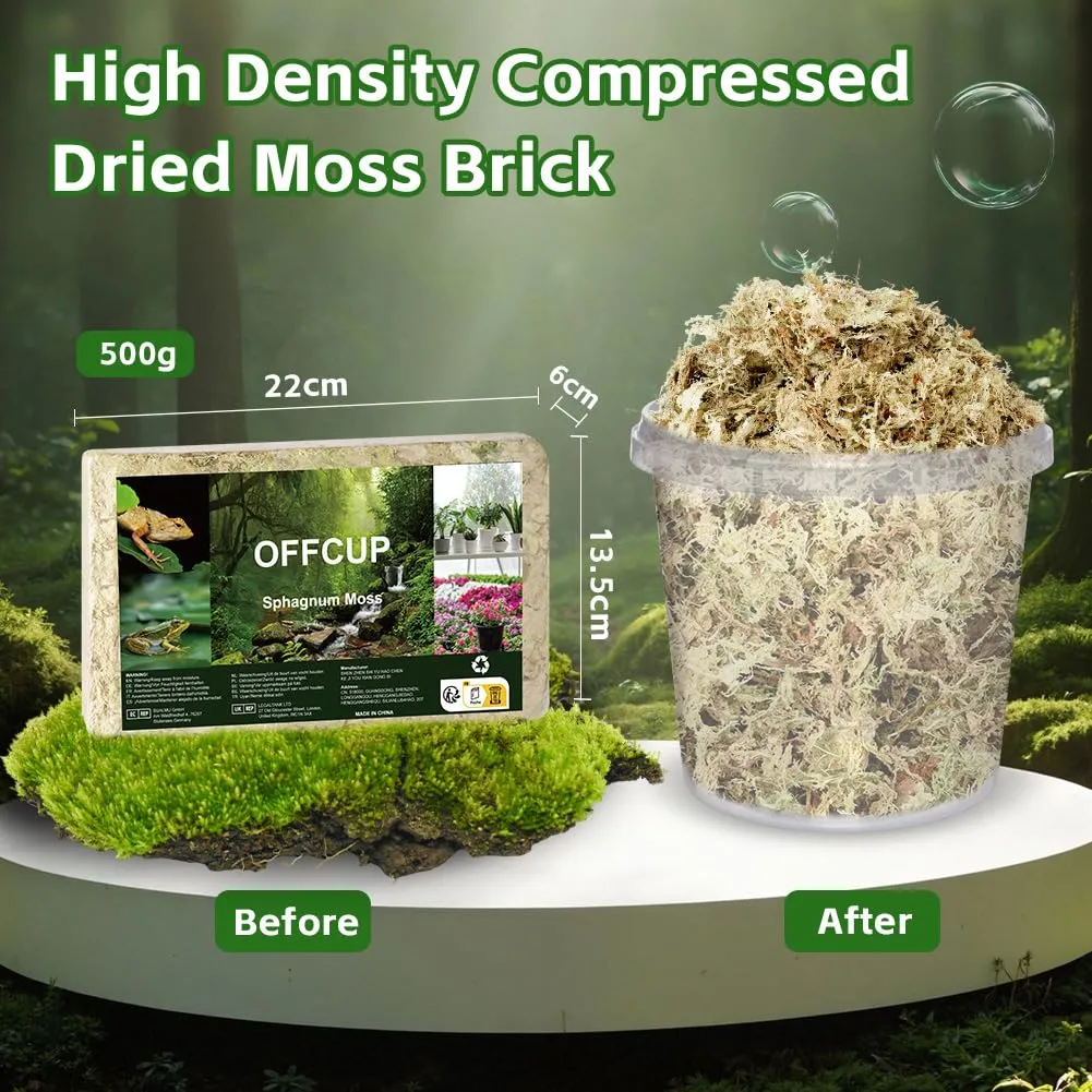 OFFCUP Sfagno per Piante e Rettili, Muschio Sphagnum 500g - immagine 2