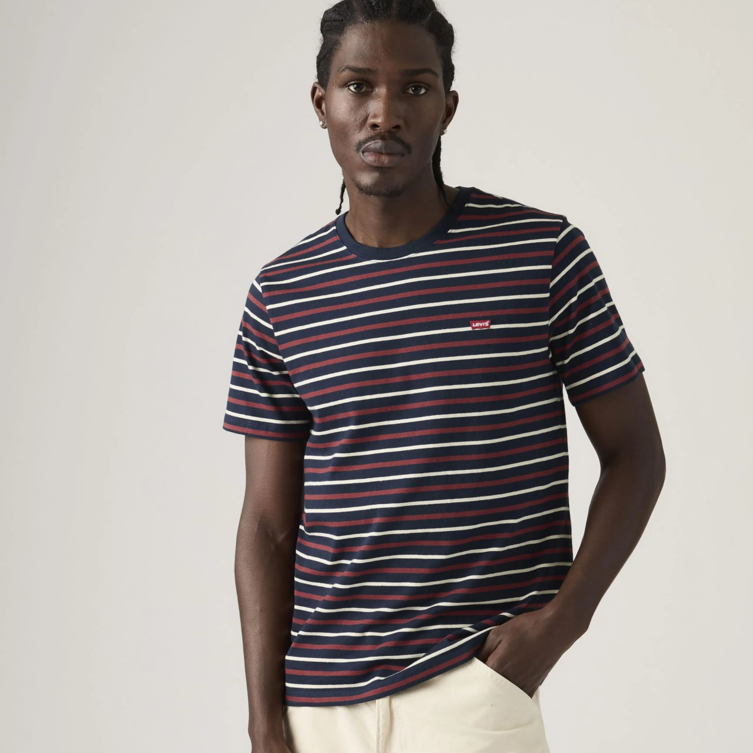 Levi's SS Original HM Tee Andor Stripe Navy Bla - immagine 2