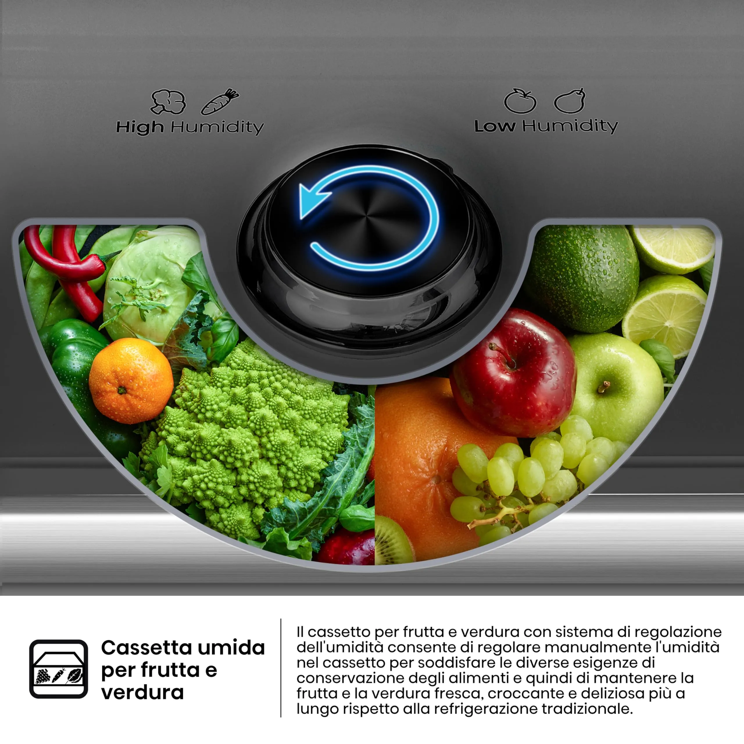 Hisense RB5P410SBFC Frigorifero Combinato Total No Frost, Nero Inox, 203x65,8cm, Classe C, 413L, Wifi, Metal Tech Cooling, Porta Reversibile - immagine 6