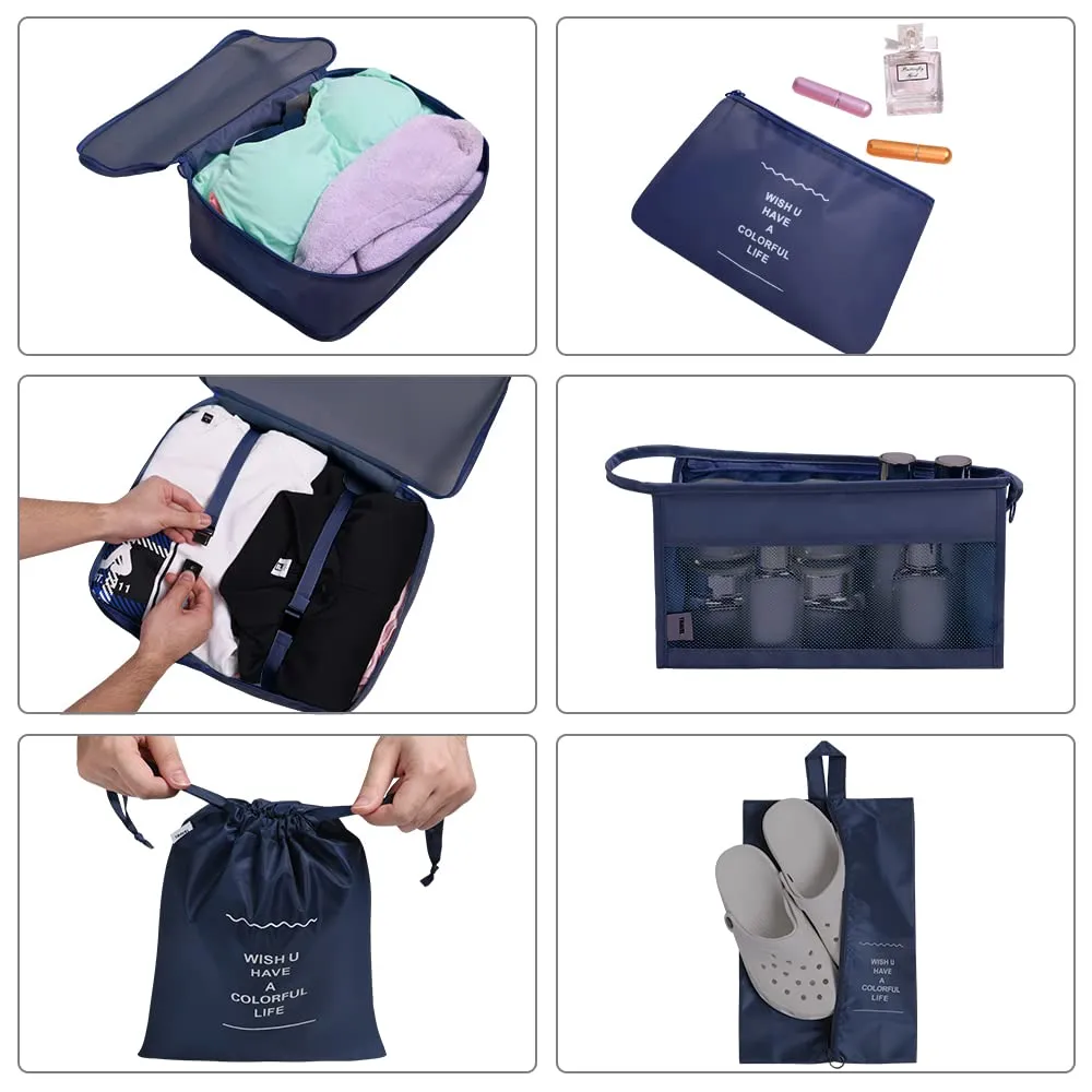 OSDUE Organizer Valigia, Set 8 Pezzi Packing Cubes per Viaggio e Zaino - immagine 5
