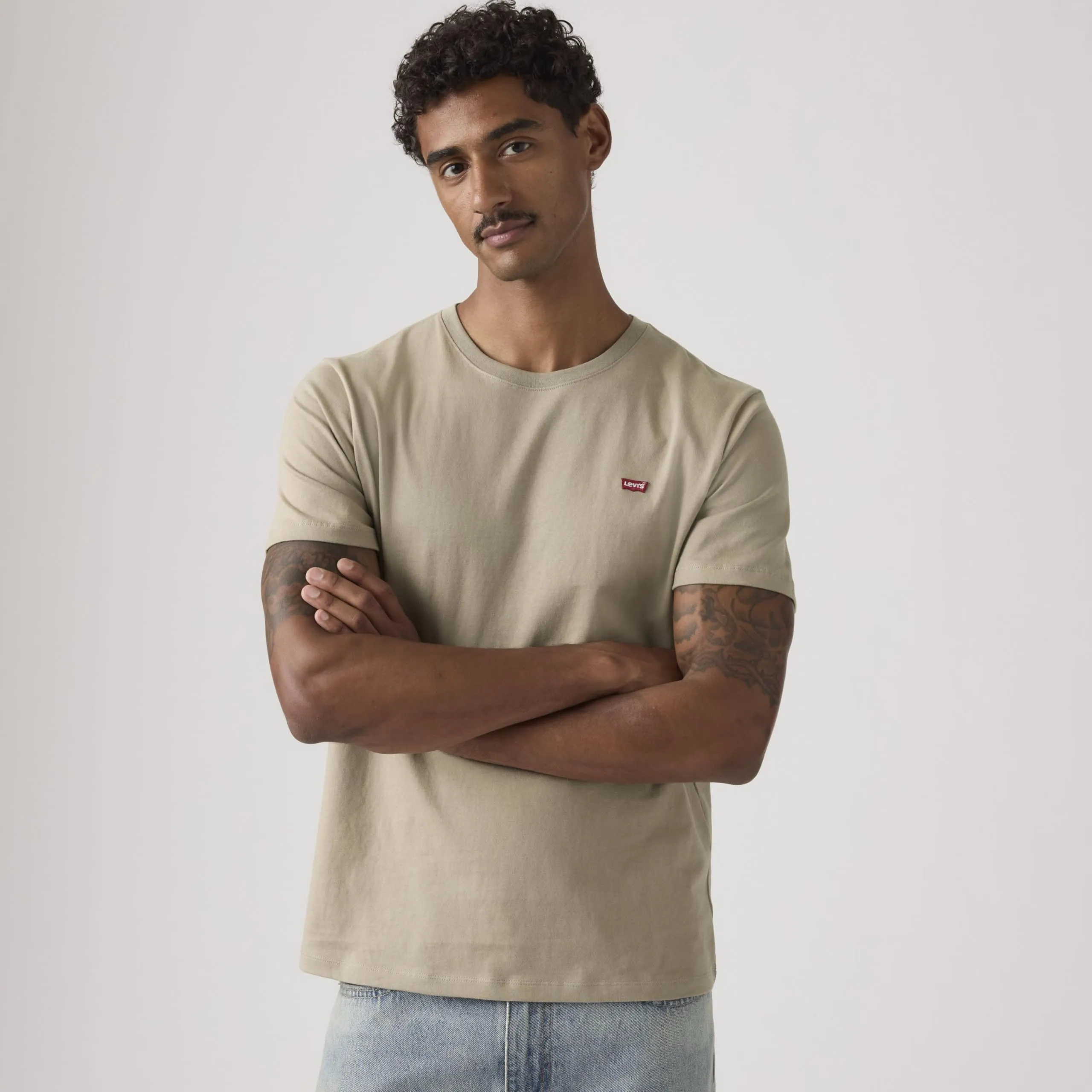 Levi's Original Housemark T-Shirt, Cachi Vintage, Men's L - immagine 2