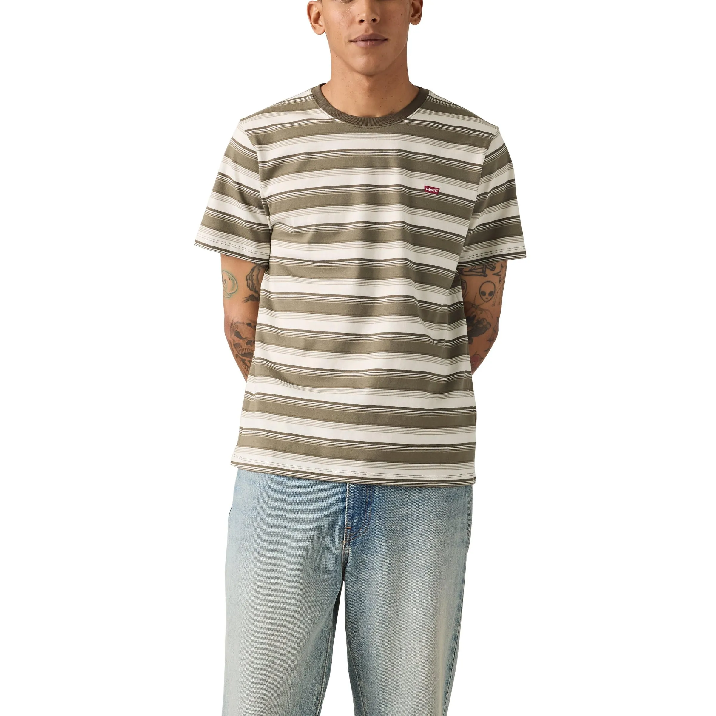 Levi's Original HM Tee Jen Stripe Maitake Br - immagine 1