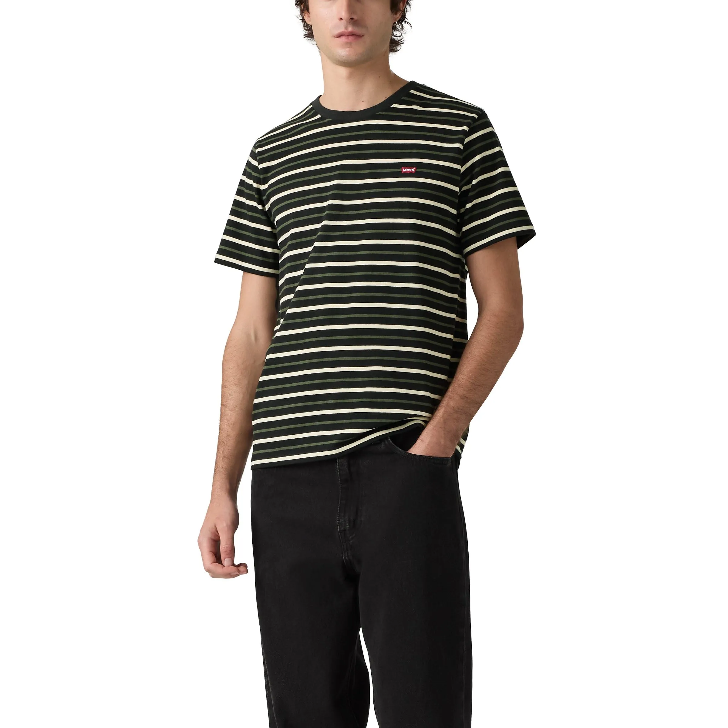 Levi's SS Original HM T-Shirt, Andor Stripe Jet Bla, S Uomo - immagine 1