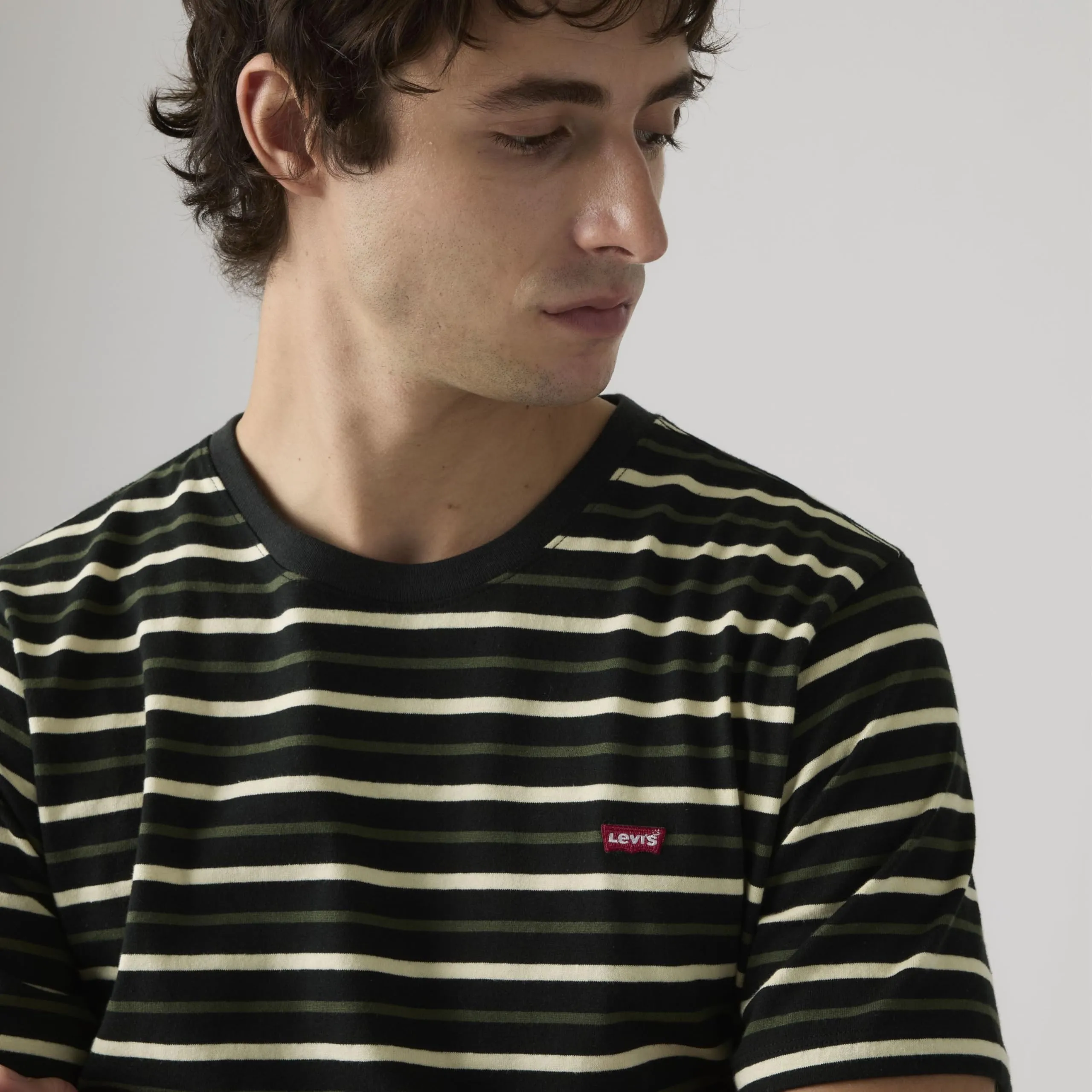 Levi's SS Original HM T-Shirt, Andor Stripe Jet Bla, S Uomo - immagine 4