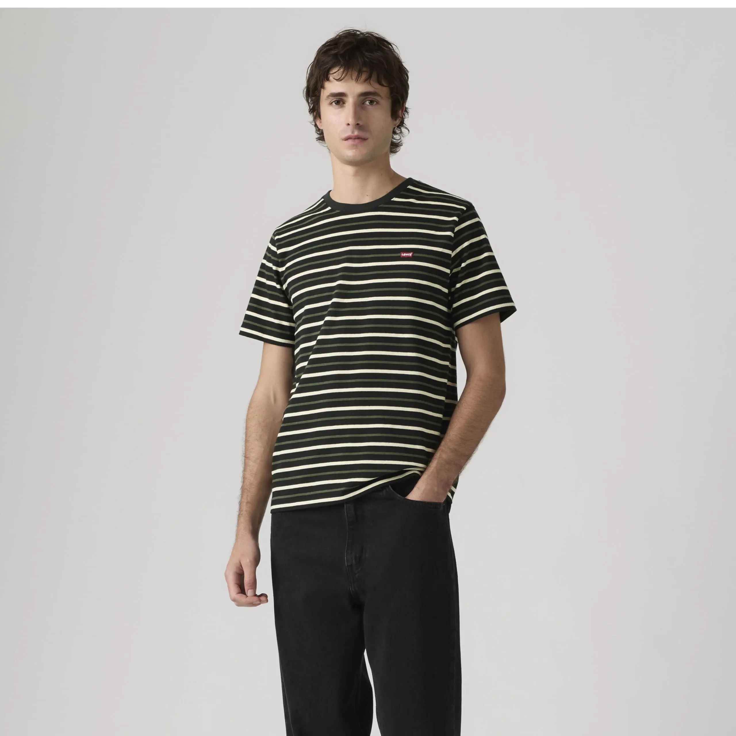 Levi's SS Original HM Tee Andor Stripe Jet Black - immagine 7