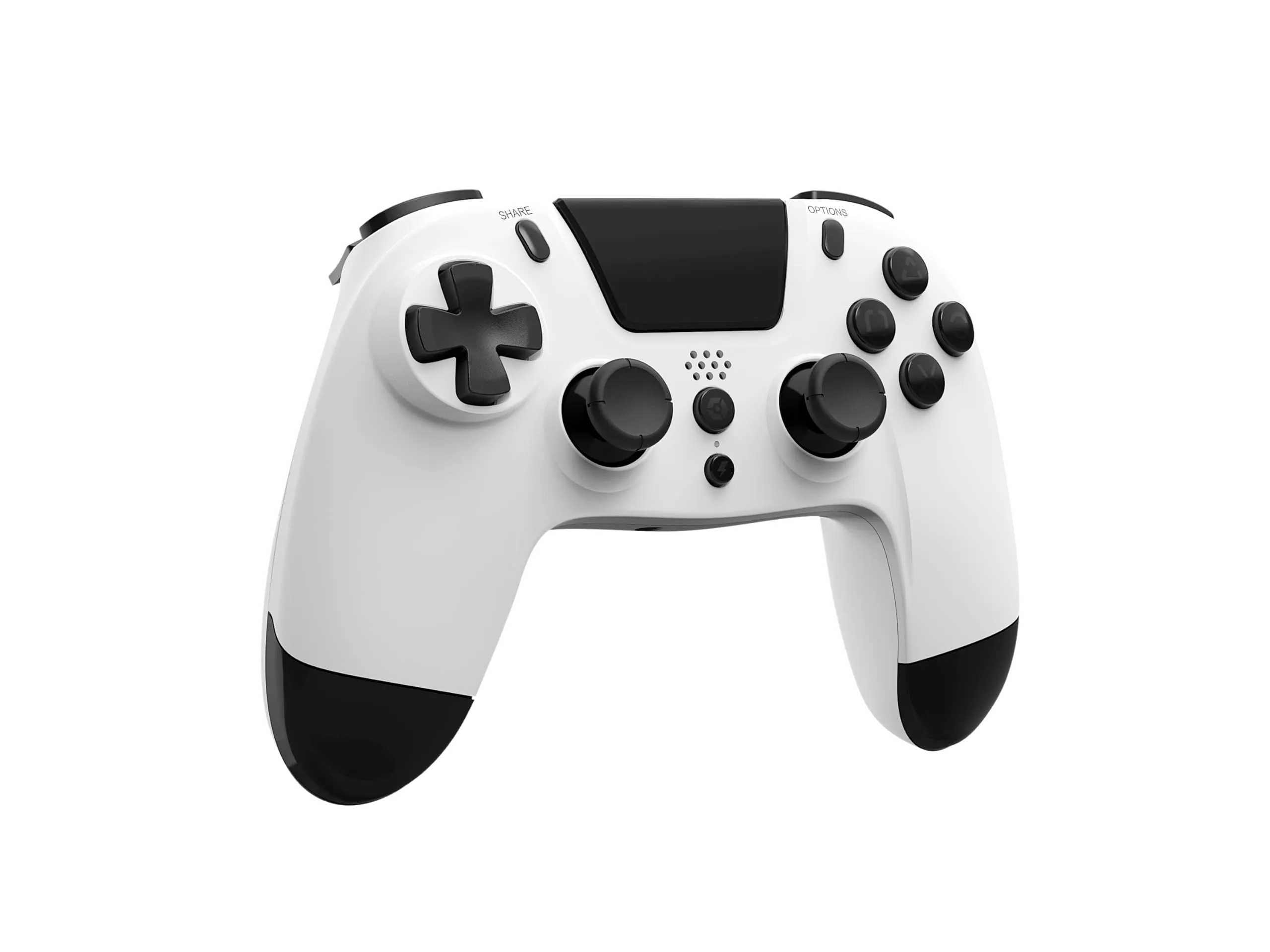 Gioteck VX4 Wireless Controller for PlayStation 4 - White with Programmable Back Buttons - immagine 4