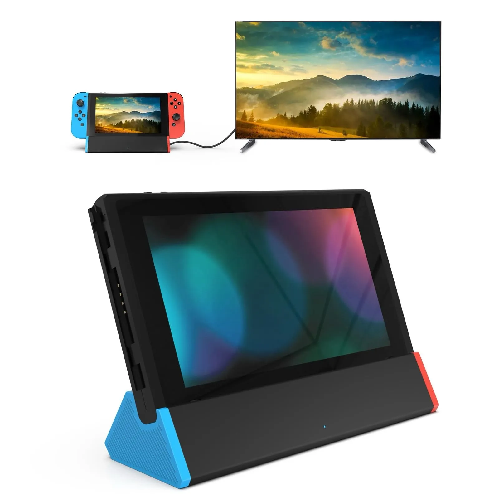 SiWiQU Switch TV Dock per Nintendo Switch e Switch OLED, Base con 4K HDMI, Type-C e 2 Porte USB - immagine 1