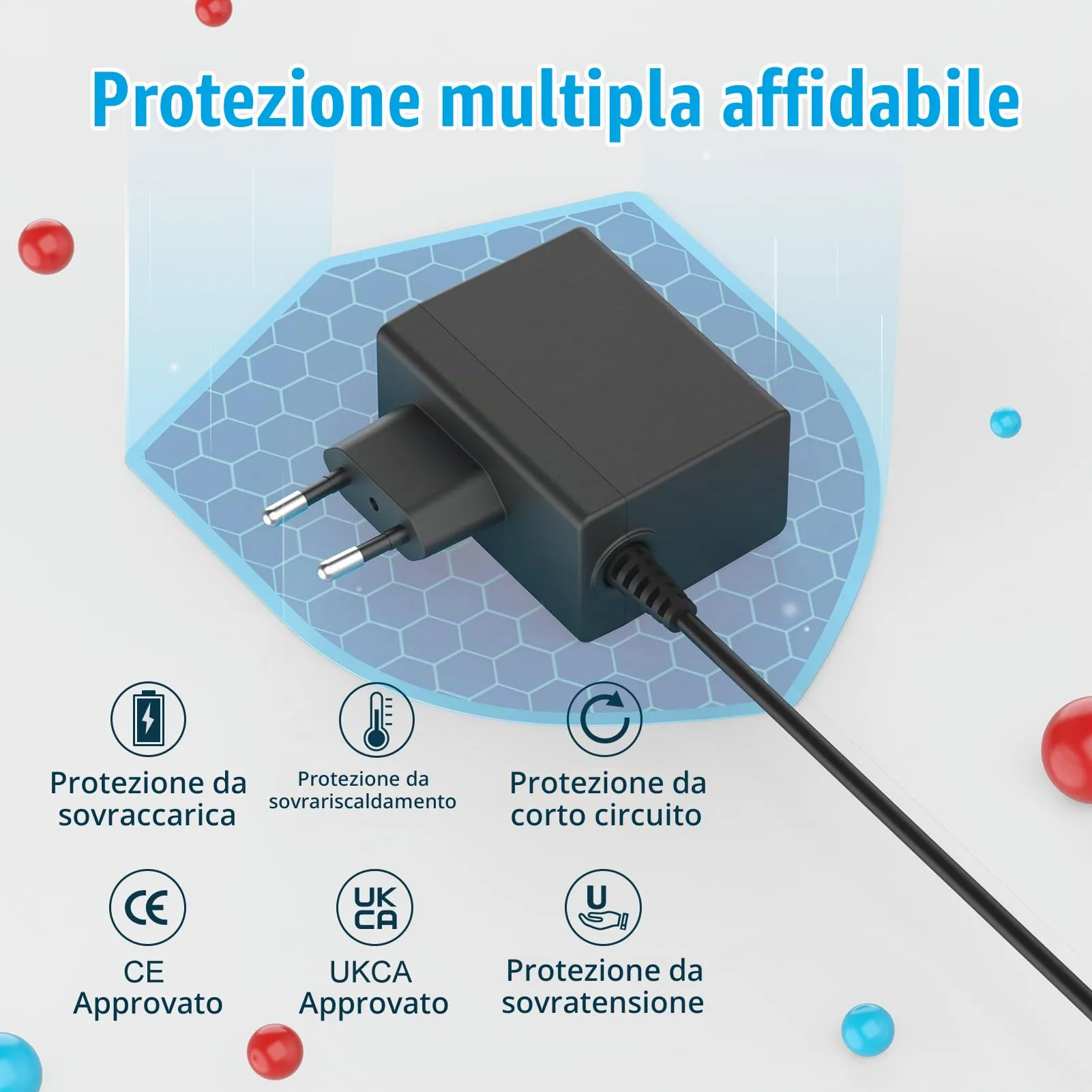 SATURNDOCK Caricatore 45W per Nintendo Switch, OLED, Lite, Steam Deck e Pro Controller, Supporto Modalità TV, Cavo 1.5M - immagine 5