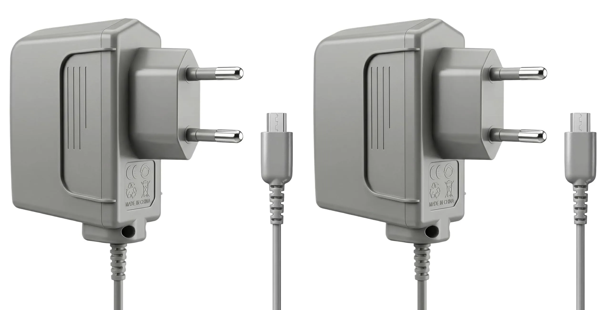 FLLAGG20 Caricabatterie compatibile con Nintendo DS Lite, Grigio (2 Pezzi) - immagine 1