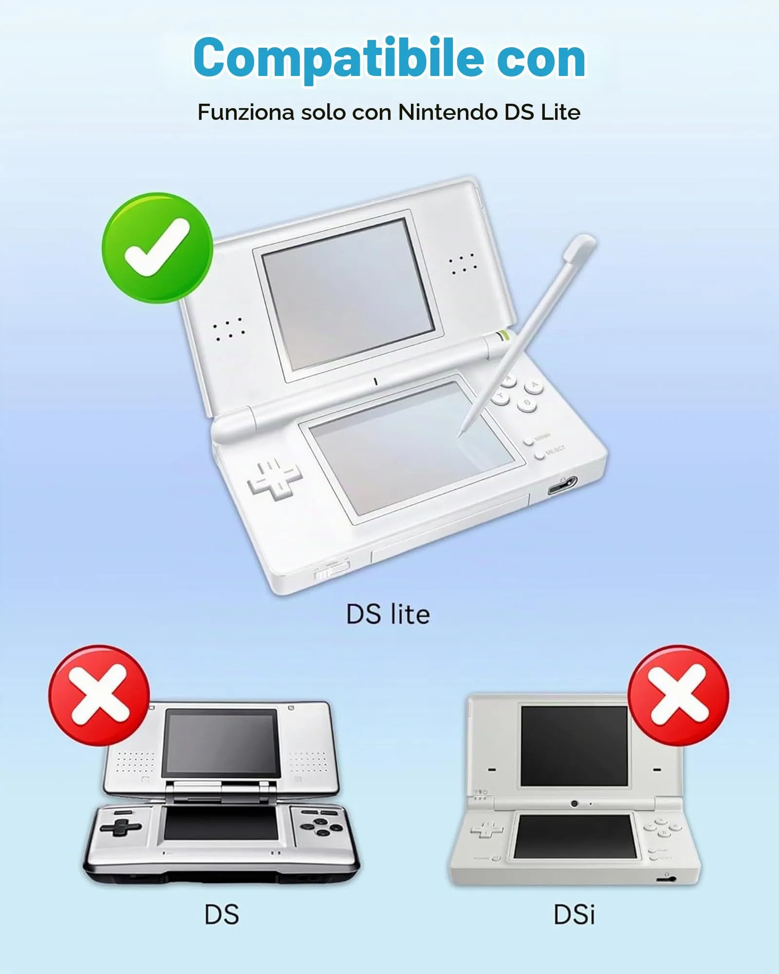 FLLAGG20 Caricabatterie compatibile con Nintendo DS Lite, Grigio (2 Pezzi) - immagine 2