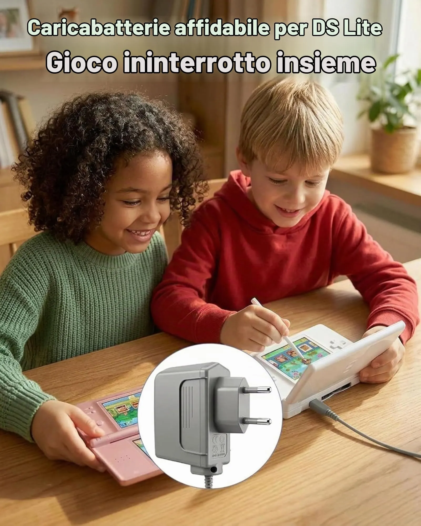 FLLAGG20 Caricabatterie compatibile con Nintendo DS Lite, Grigio (2 Pezzi) - immagine 7