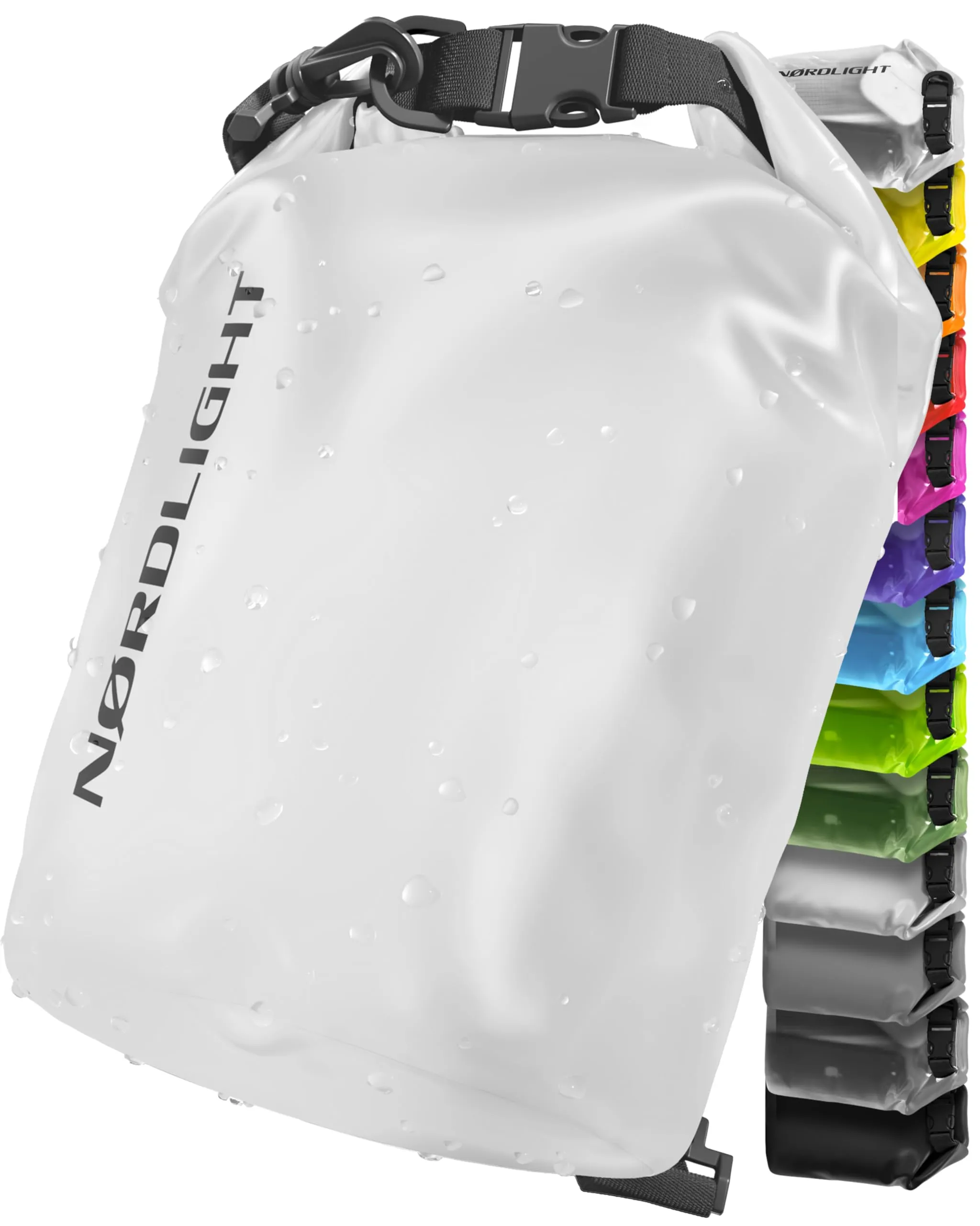Nordlight Dry Bag Sacca Impermeabile 10L, Bianco - immagine 1