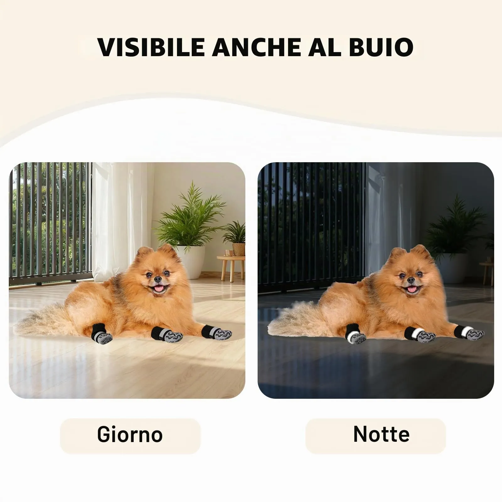 ZEMINRI Calzini Antiscivolo per Cani, 4 Paia (S) - immagine 5