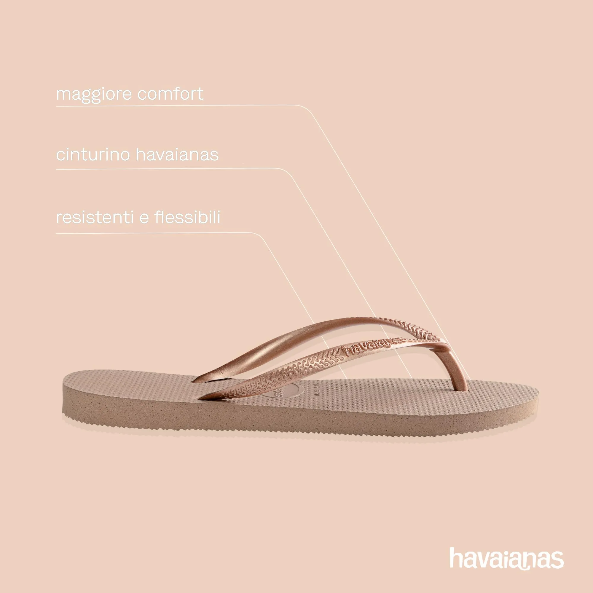 Havaianas Slim Infradito da Donna Rose Gold - immagine 5