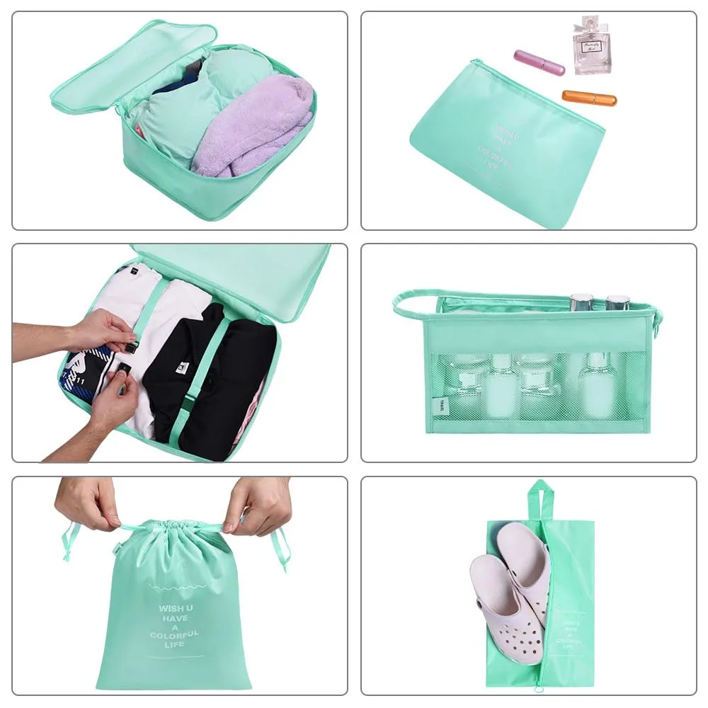 OSDUE Organizer Valigia, Set 8 Pezzi Packing Cubes per Viaggio, Abbigliamento, Intimo e Calzature - immagine 3