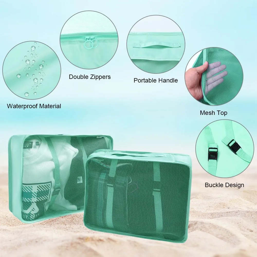 OSDUE Organizer Valigia, Set 8 Pezzi Packing Cubes per Viaggio, Abbigliamento, Intimo e Calzature - immagine 6