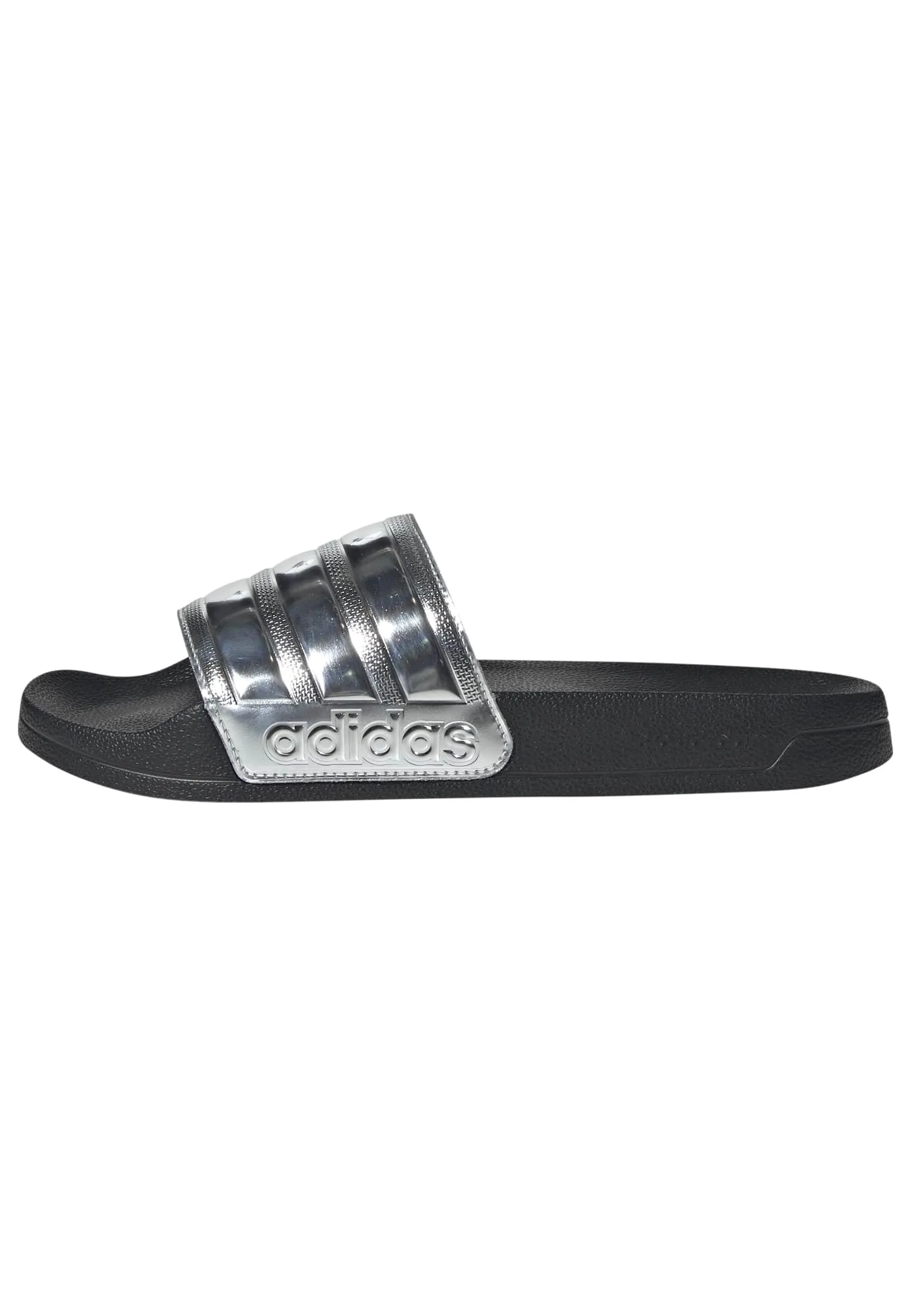 adidas Adilette Shower Slides Sandal - Core Black/Silver Met./Silver Met., 44.5 EU - immagine 1