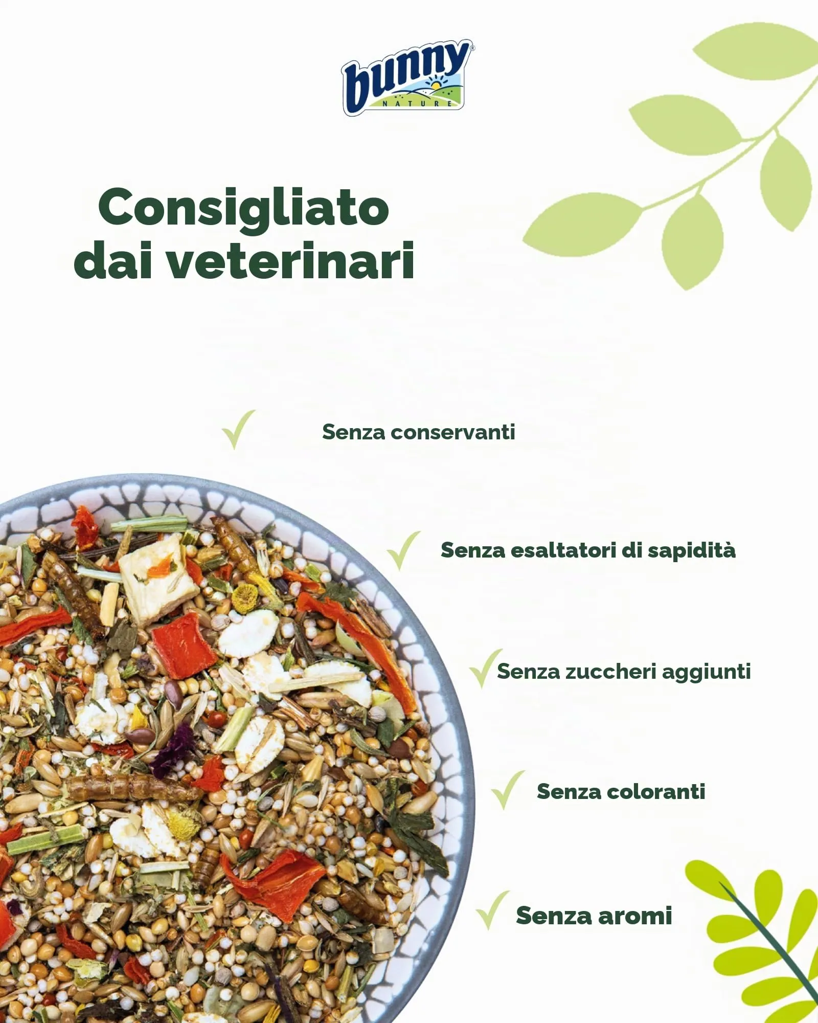 Bunny Nature Mangime Completo per Criceti Nani, Mix di Vitamine e Vermi di Farina, 500 g - immagine 5
