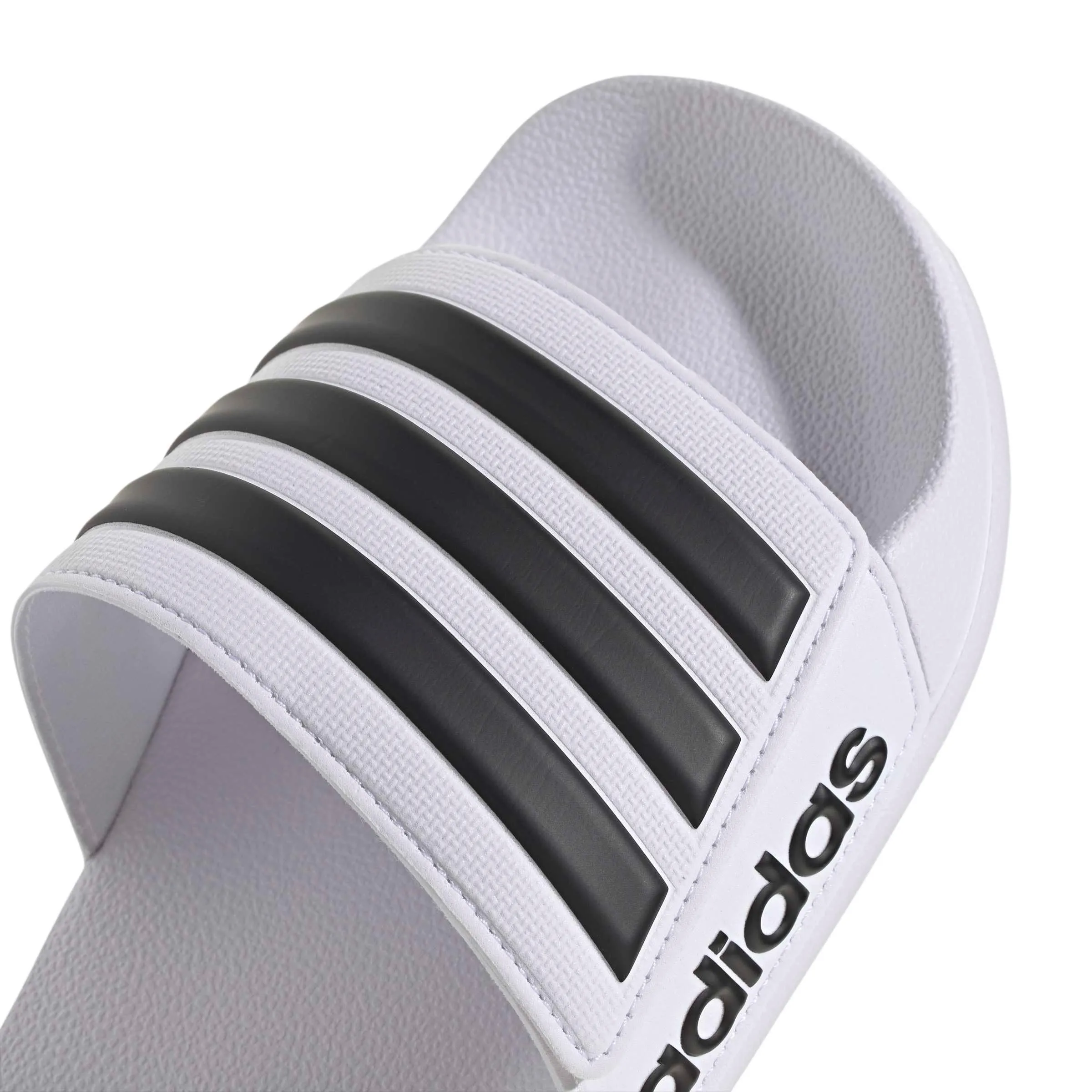 adidas Adilette Shower Slides Sandal, Ftwr White/Core Black/Ftwr White, 44.5 EU - immagine 4