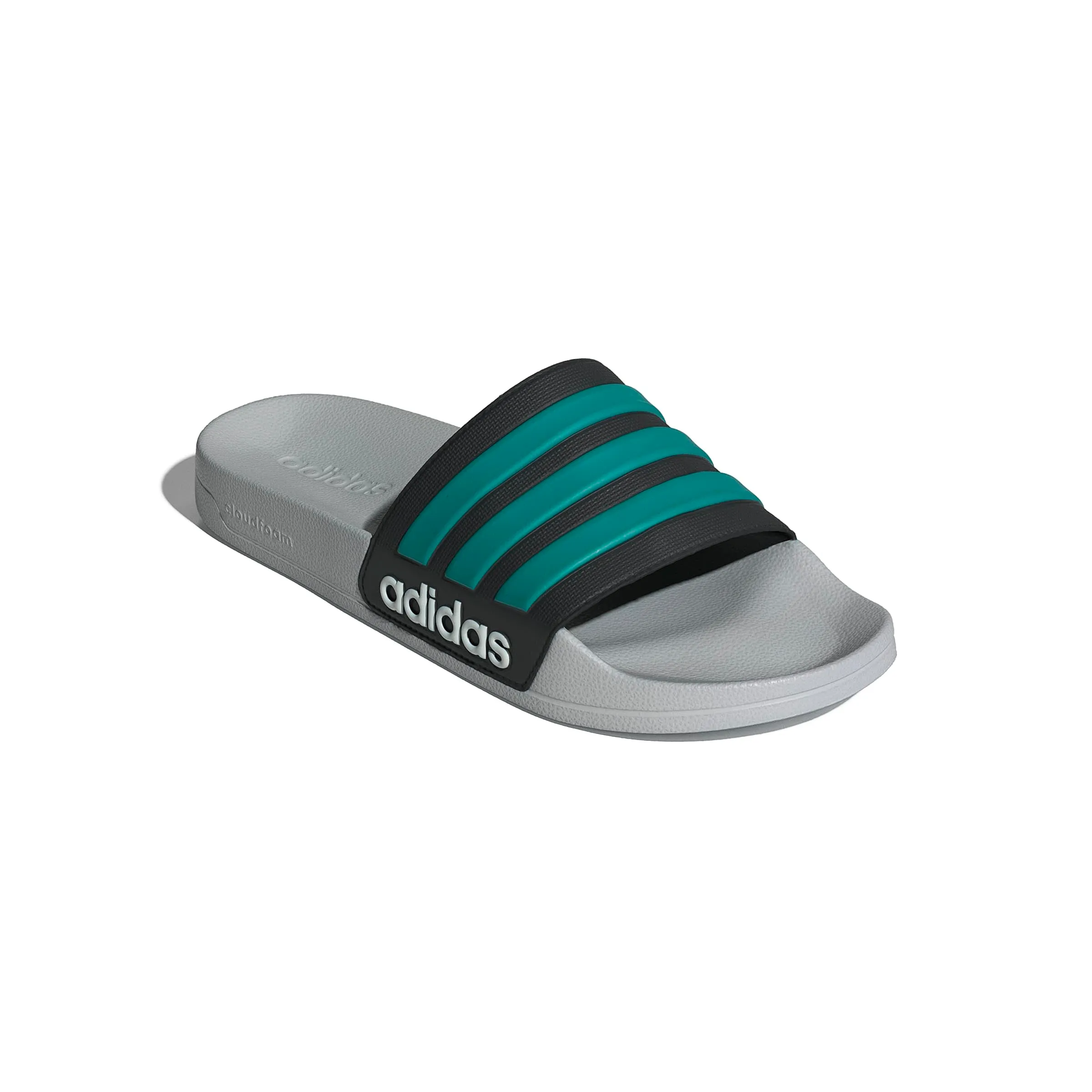 adidas Adilette Shower Slides - Core Black Pure Teal Grey Two, 54 2/3 EU - immagine 4