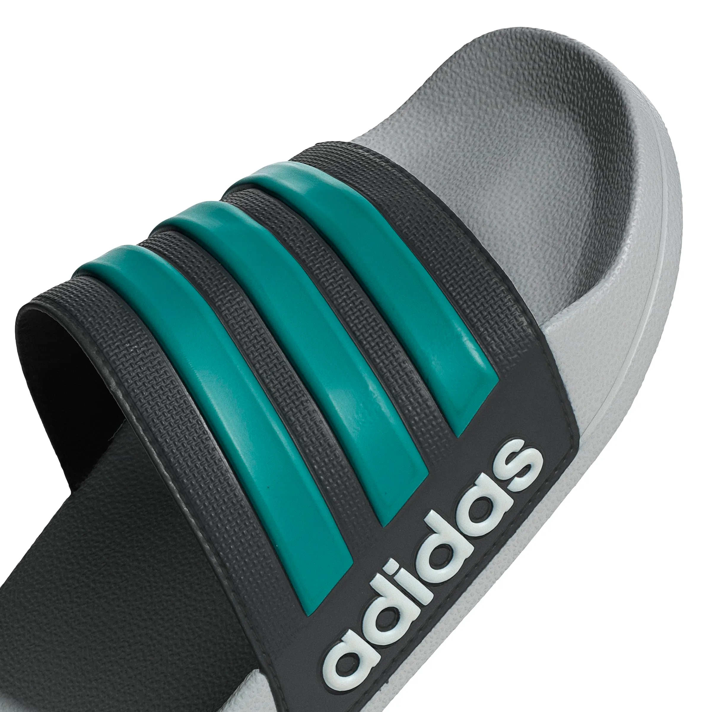 adidas Adilette Shower Slides - Core Black Pure Teal Grey Two, 54 2/3 EU - immagine 5