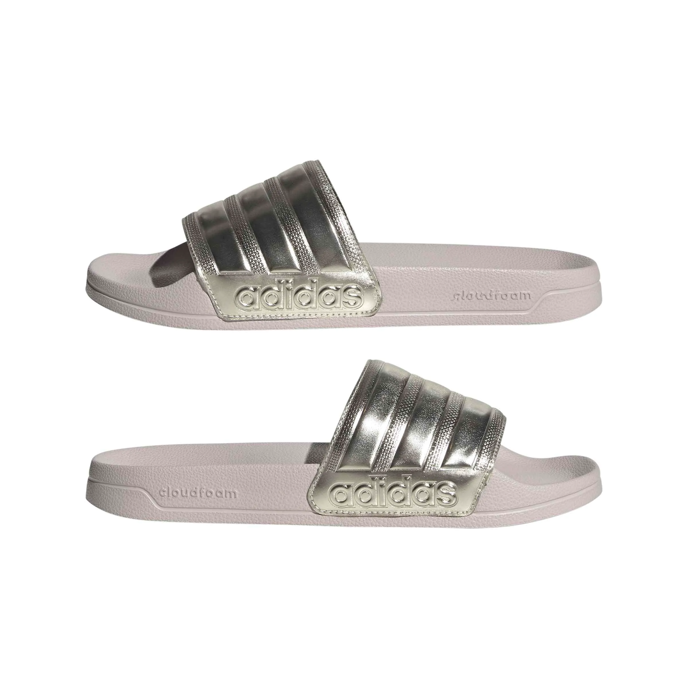 adidas Adilette Shower Slides - Ice Purple/Ice Gold Met., 44.5 EU - immagine 6