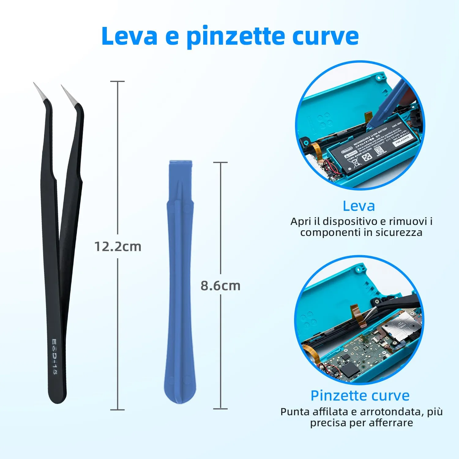 Tolesum Switch Joy-Con 3D Joystick Analogico Kit di Riparazione per NS Switch, Switch OLED e Switch Lite - Bianco - immagine 4