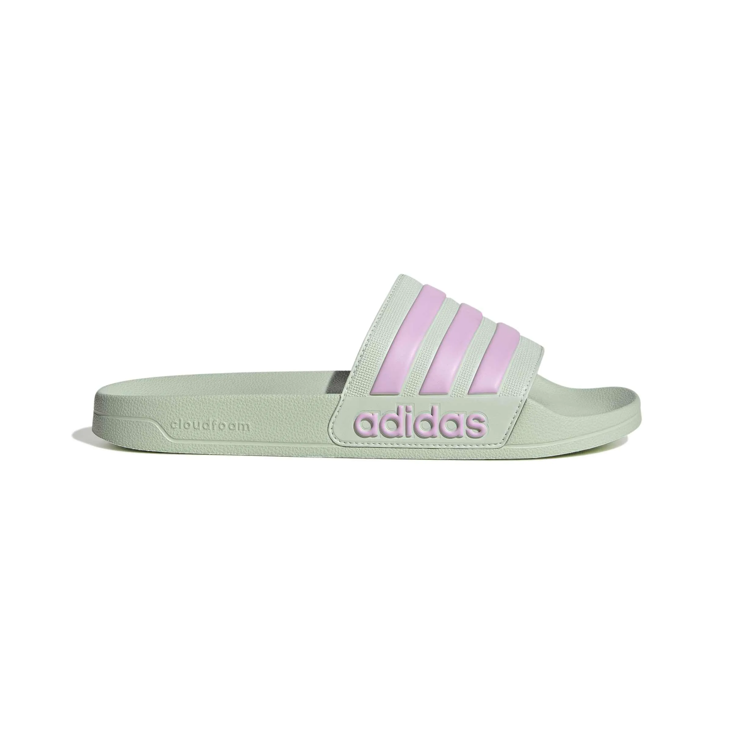 adidas Adilette Shower Slides - Linen Green/Bliss Lilac, 44.5 EU - immagine 2