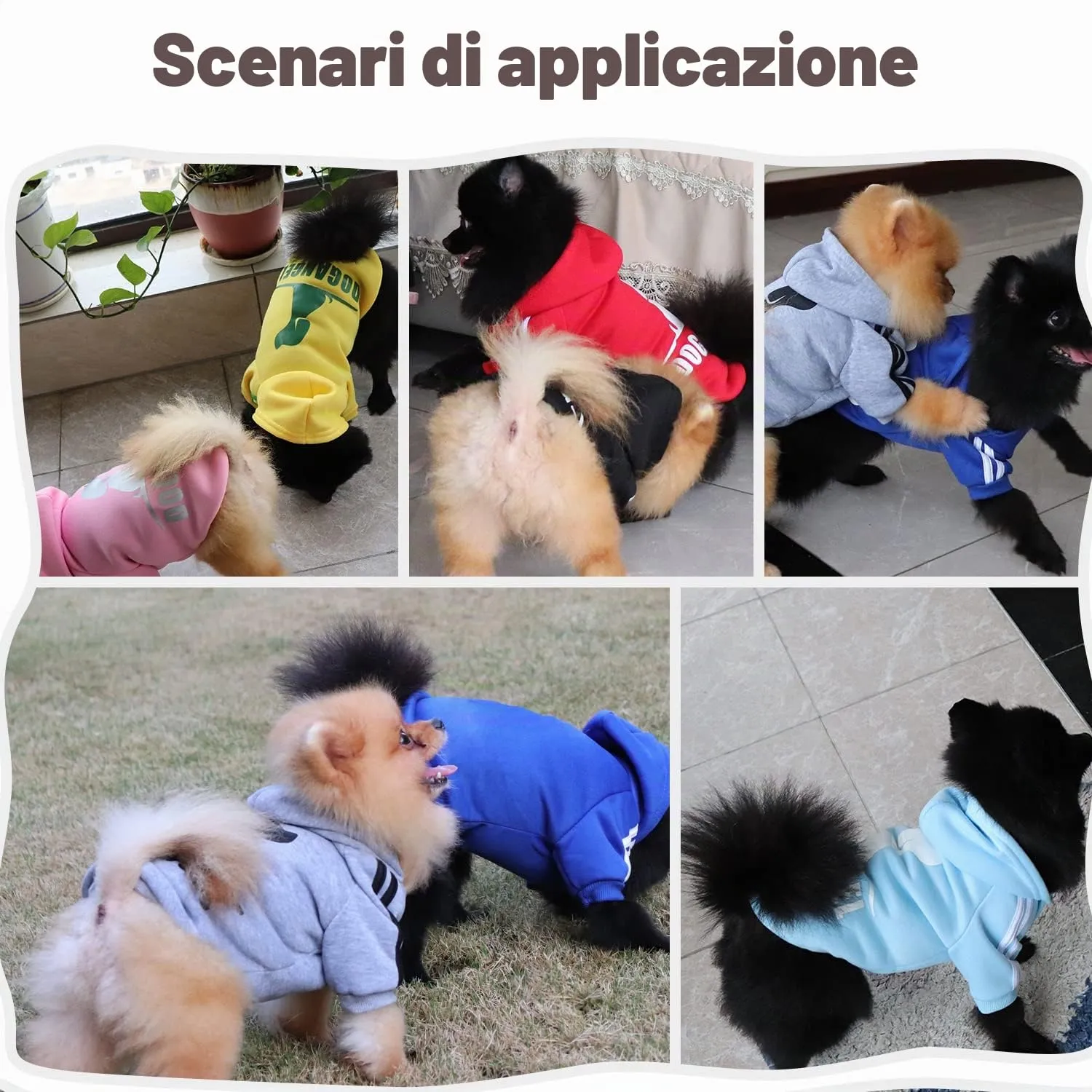 QiCheng&LYS Felpa per Cani, Blu, M - immagine 5