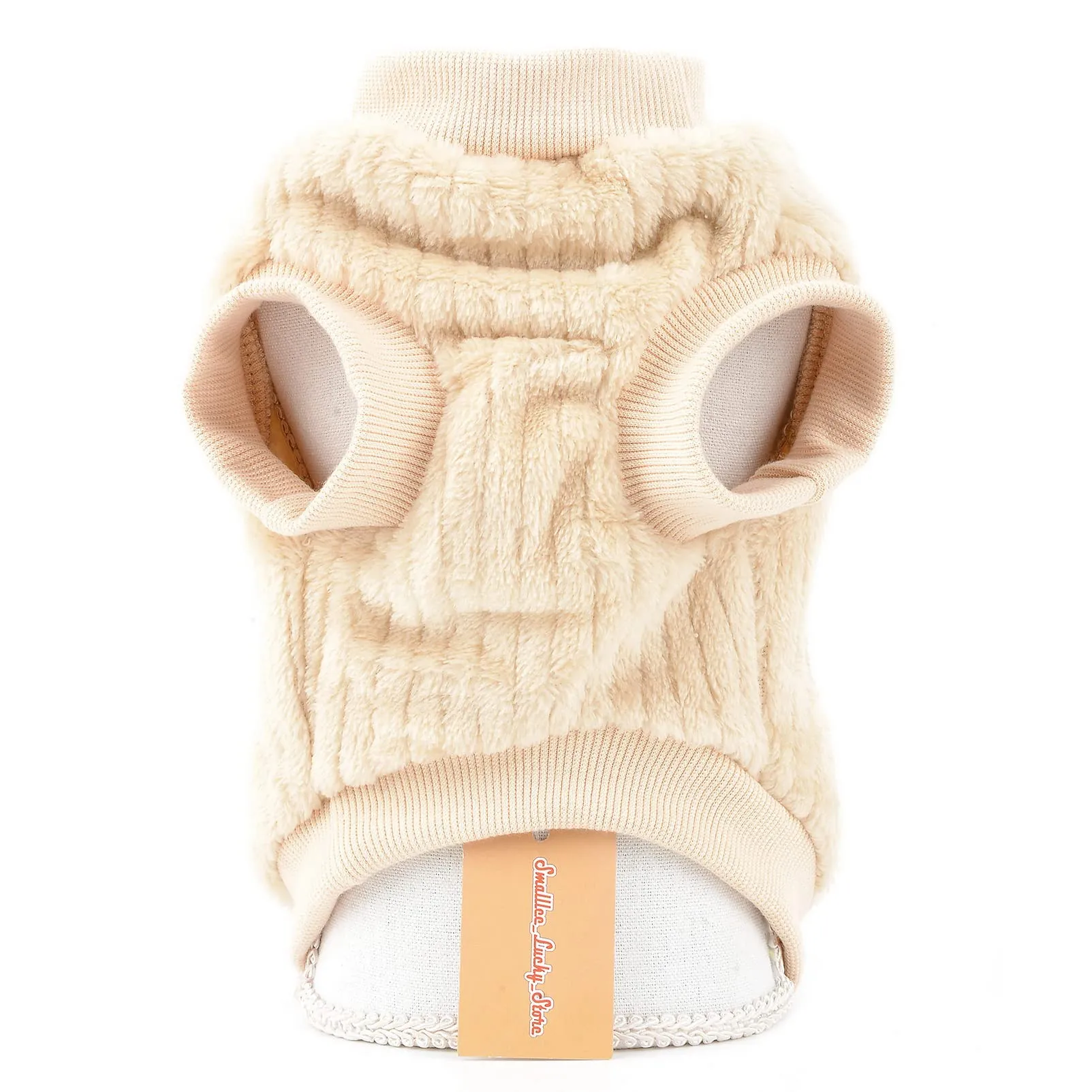 SMALLLEE_LUCKY_STORE Pet Ribbed Fleece Sweater Pullover for Small Dogs and Cats - immagine 2