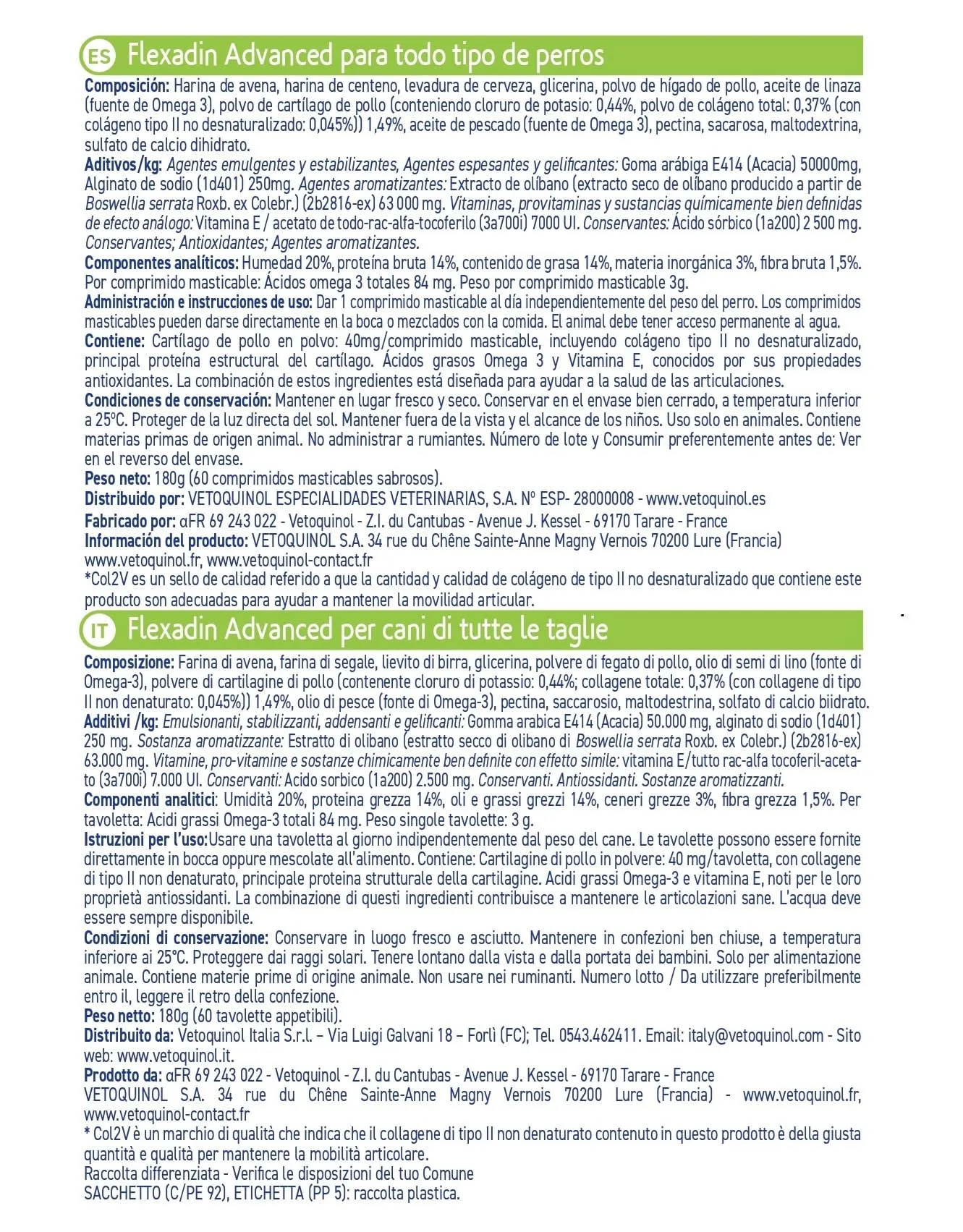 Vetoquinol Flexadin Advanced Cane, Supporto Articolazioni, 60 Tavolette - immagine 3