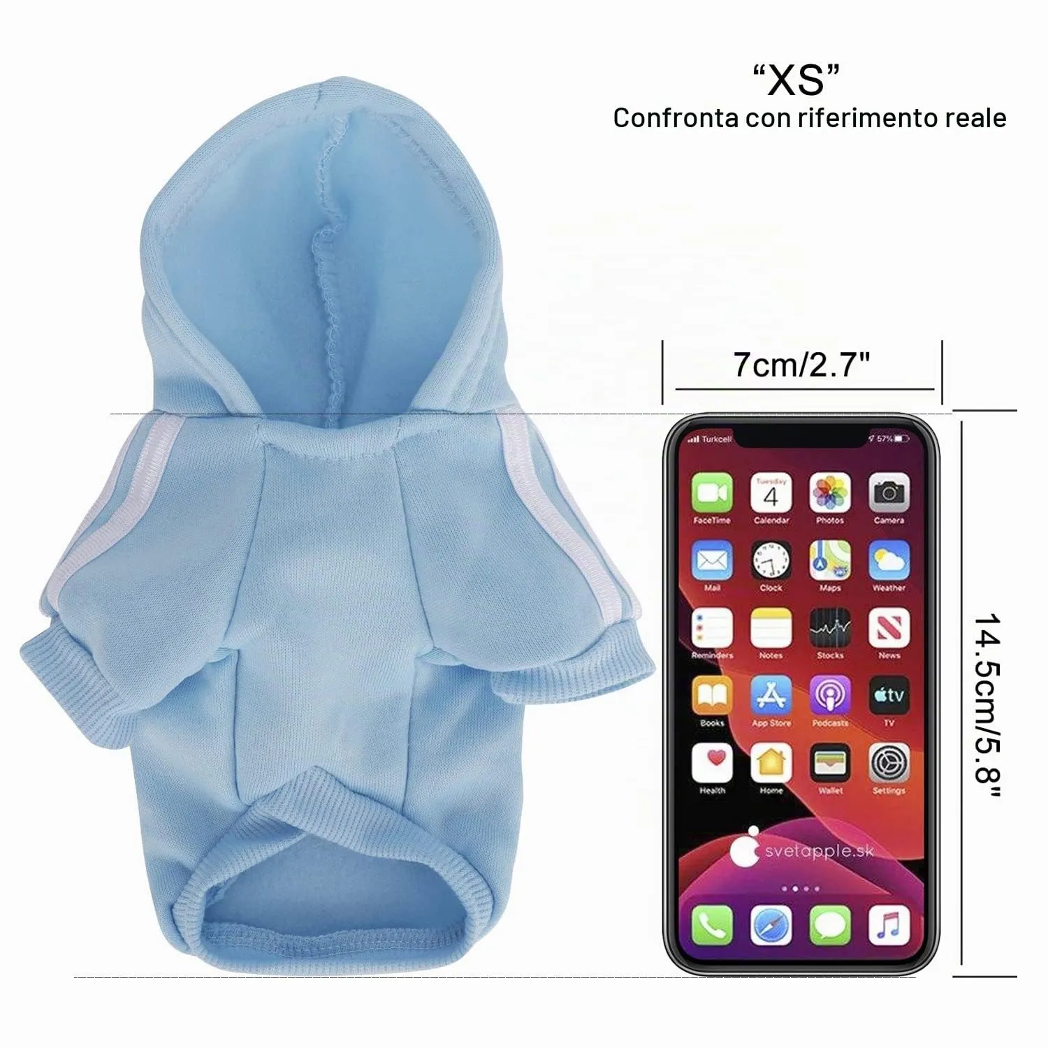 QiCheng&LYS Felpa per Cani, Blu, XS - immagine 2