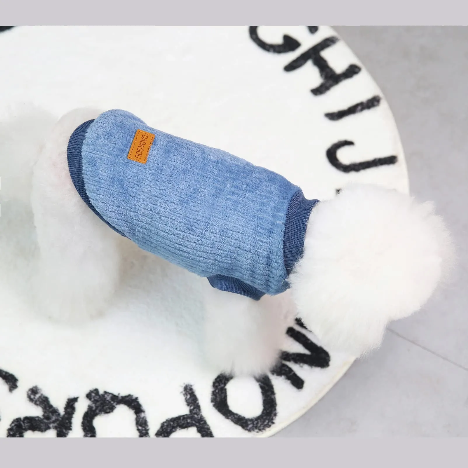 SMALLLEE_LUCKY_STORE Maglione Pullover in Pile a Costine per Cani di Piccola Taglia e Gatti - immagine 9