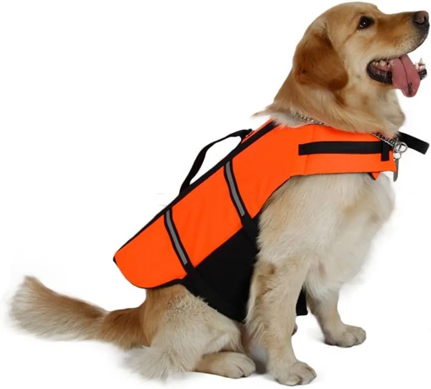 FainFun Giubbotto di Salvataggio per Cani, Arancione, Taglia XL - immagine 3