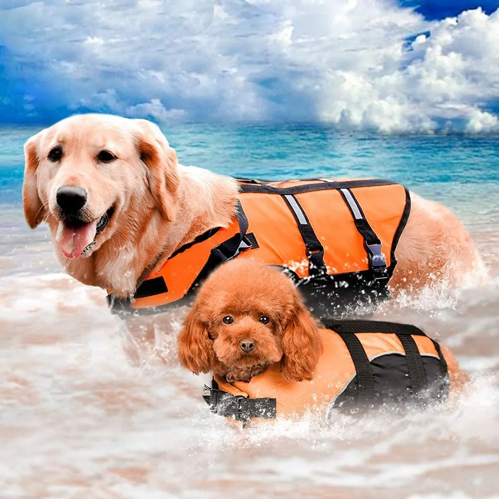 FainFun Giubbotto di Salvataggio per Cani, Arancione, Taglia XL - immagine 4