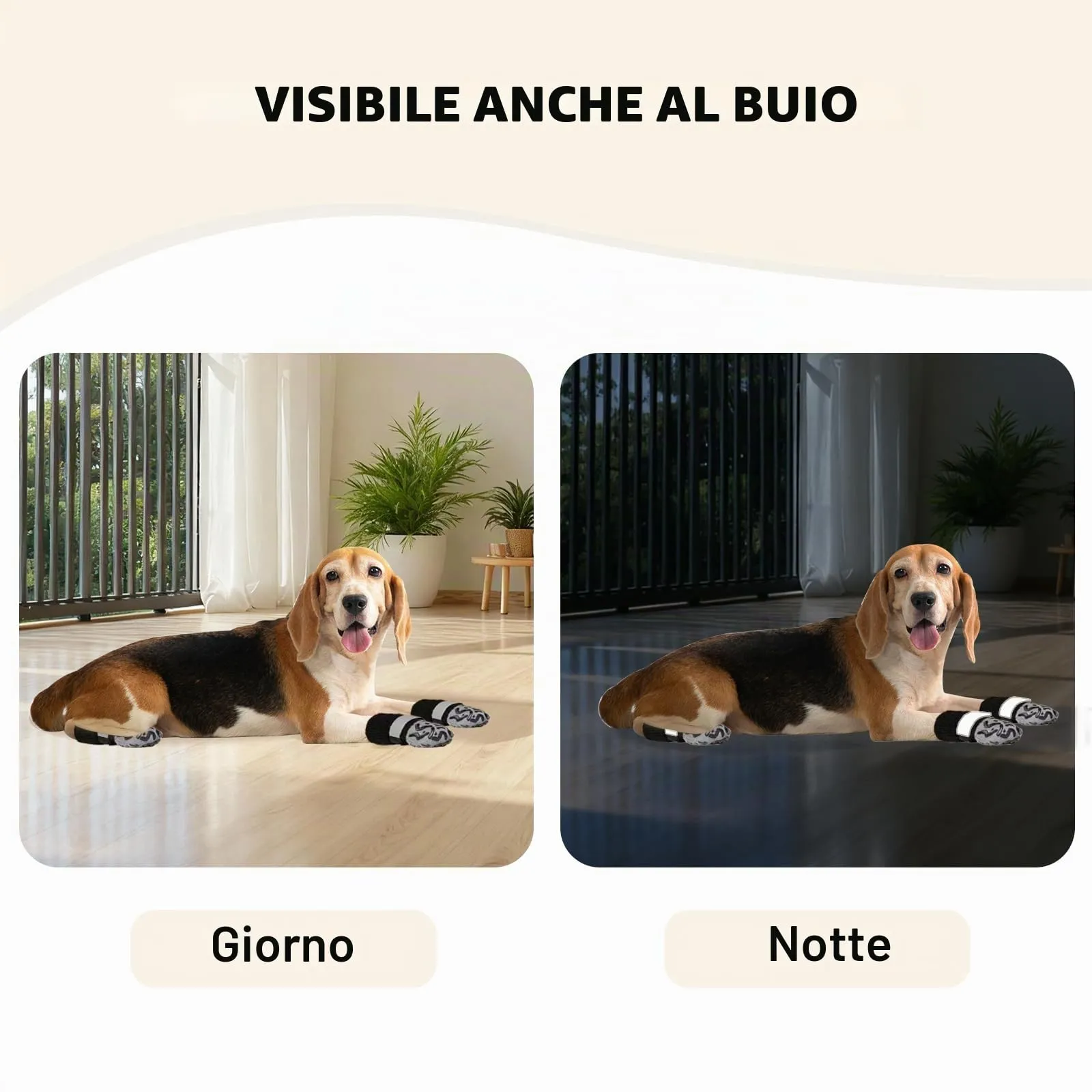 ZEMINRI Calzini Antiscivolo per Cani, 4 Paia (M) - immagine 5