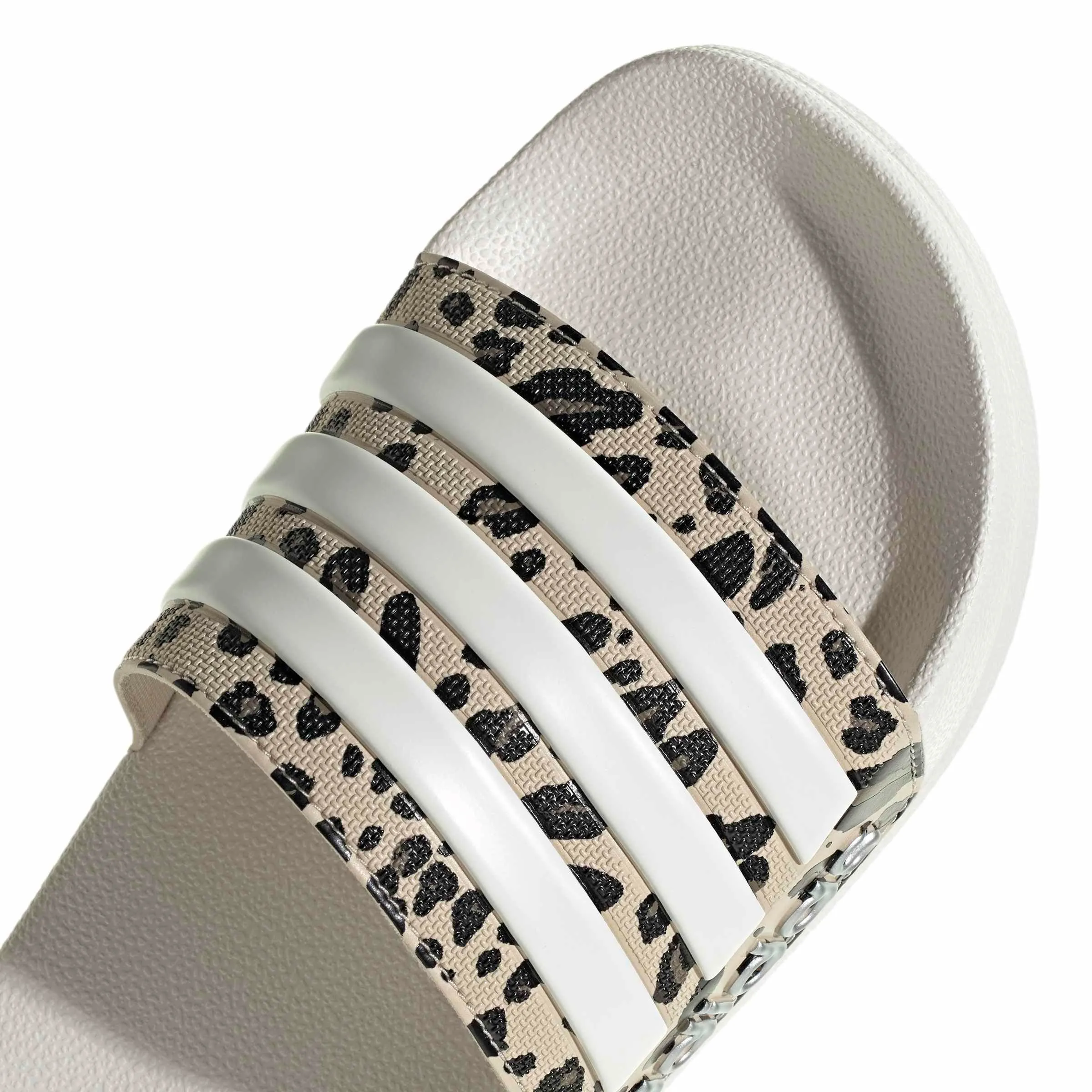 adidas Adilette Shower Slides Sandal, Crystal Linen/Core White/Khaki Six, 38 EU - immagine 4