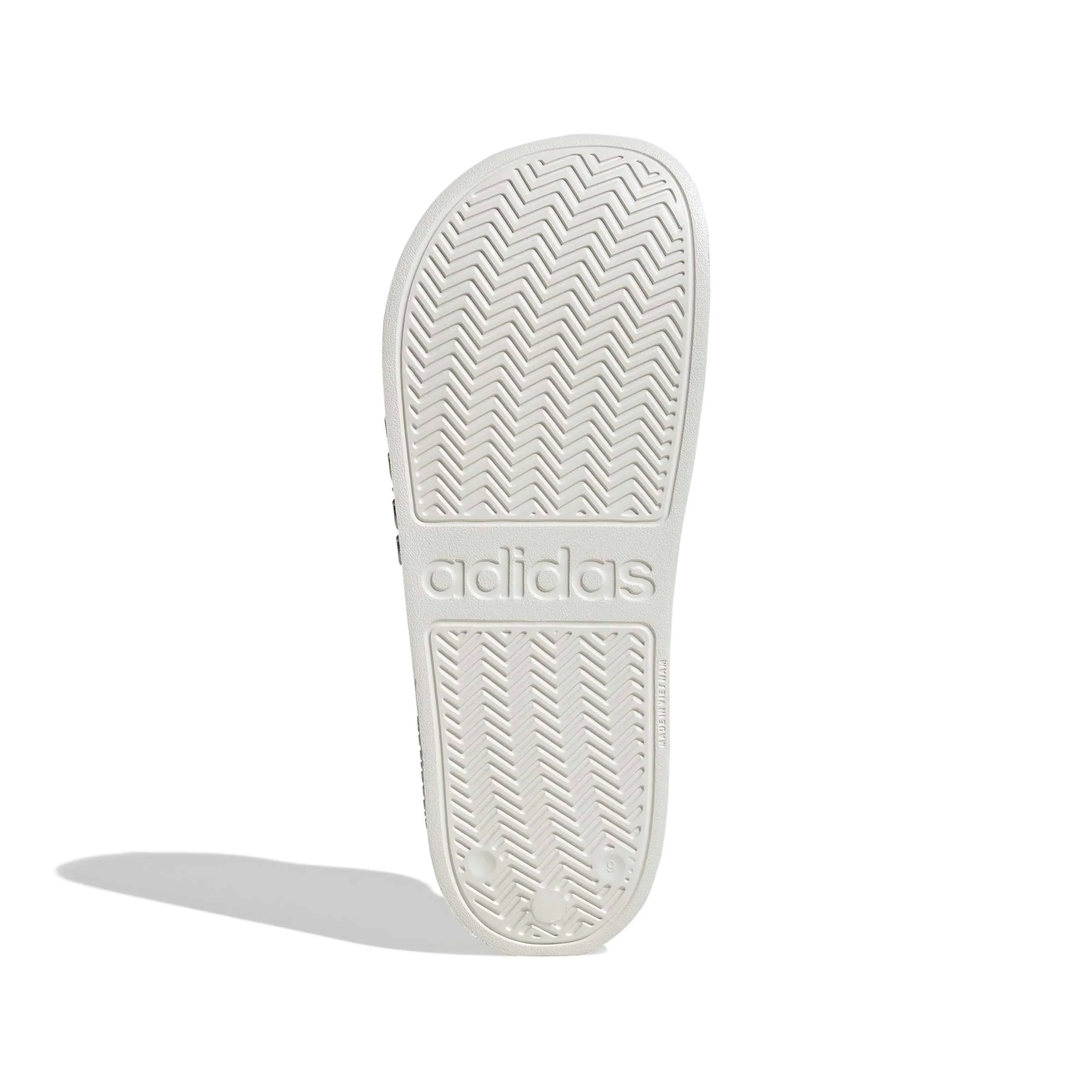 adidas Adilette Shower Slides Sandal, Crystal Linen/Core White/Khaki Six, 38 EU - immagine 8