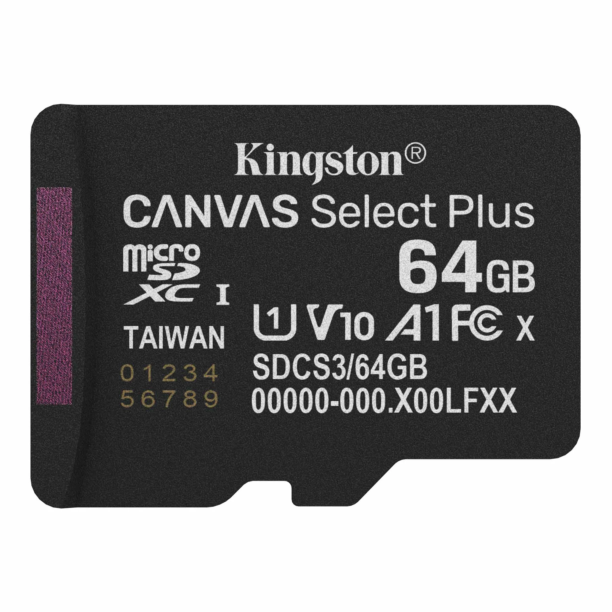 Kingston Canvas Select Plus microSDXC 64GB Gen3 100R A1 - SDCS3/64GBSP - immagine 1
